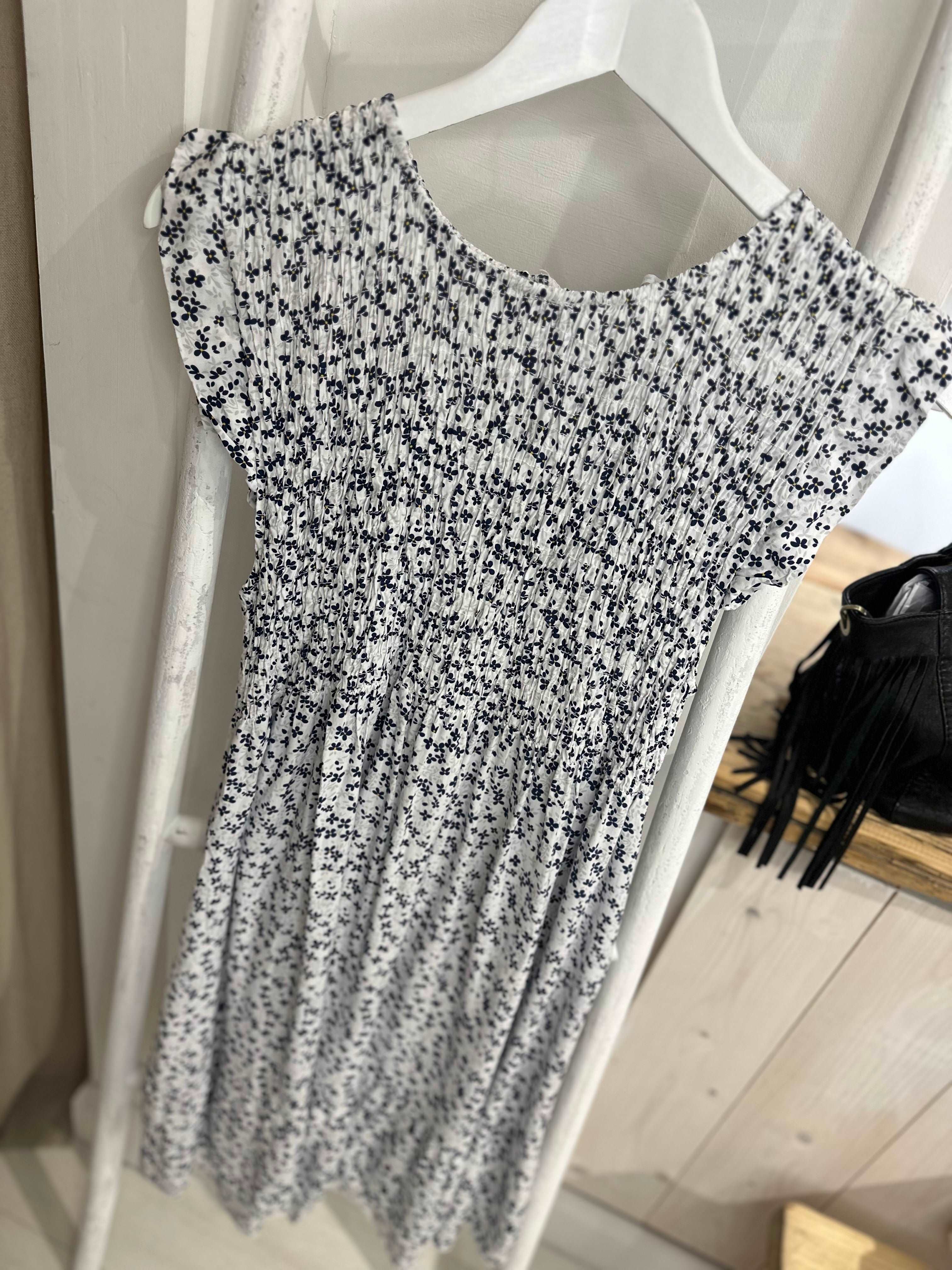 Navy Short Ditsy Dress