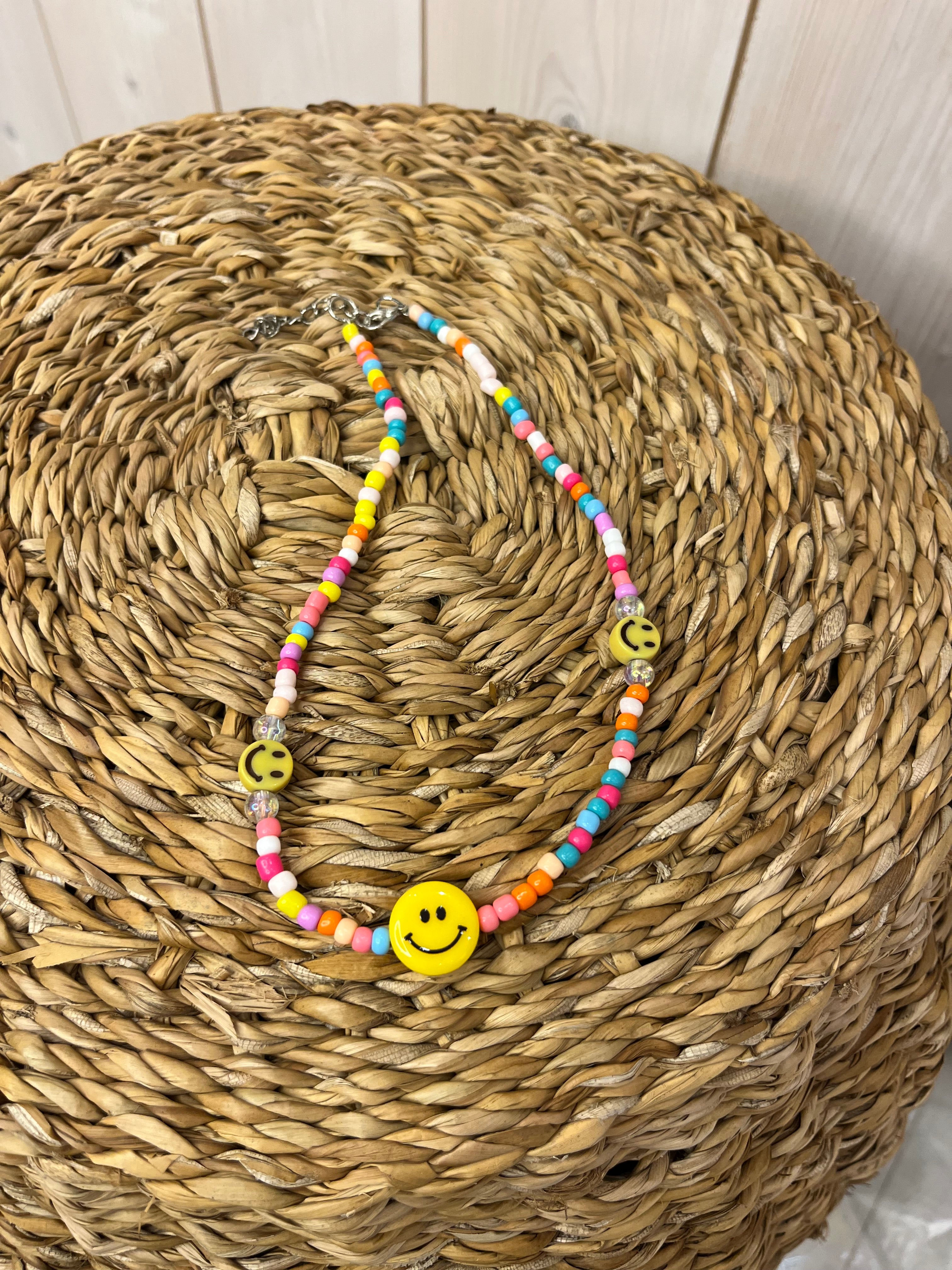 Happy Beaded Necklace