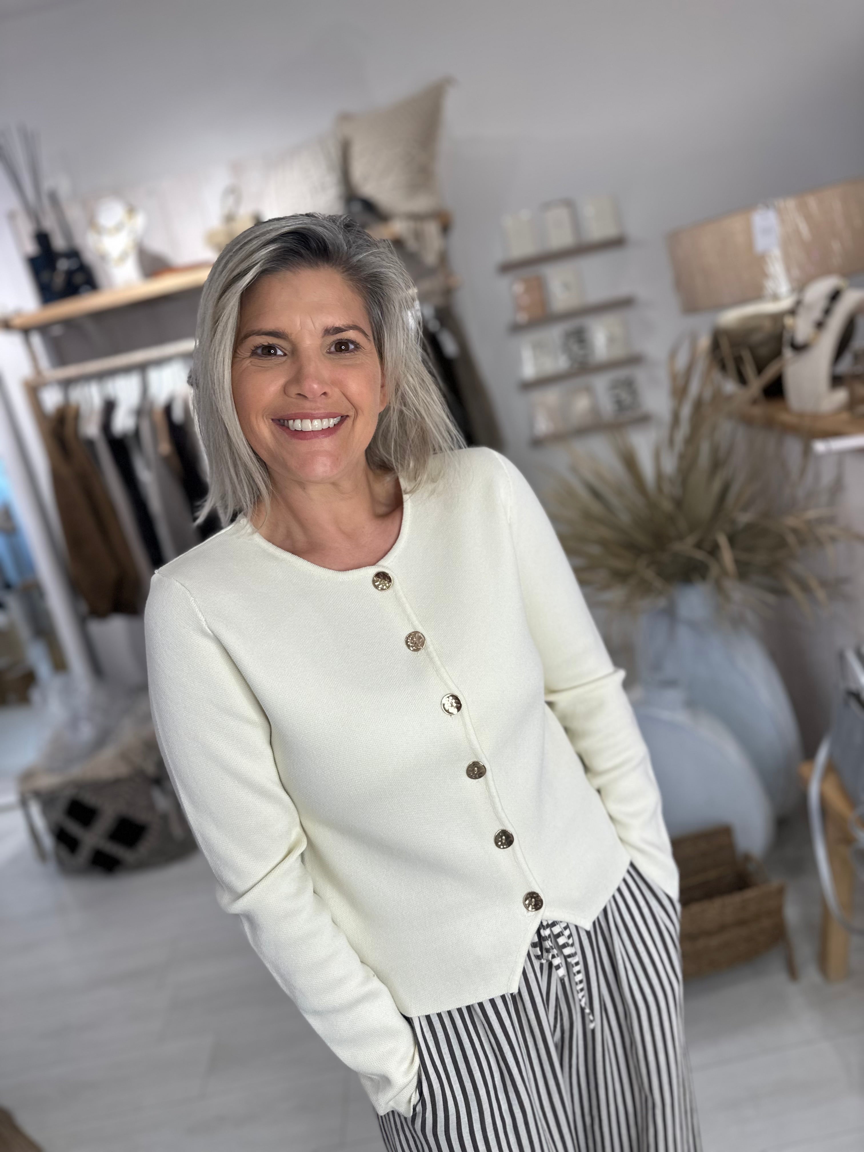 Tate Gold Button Cardigan