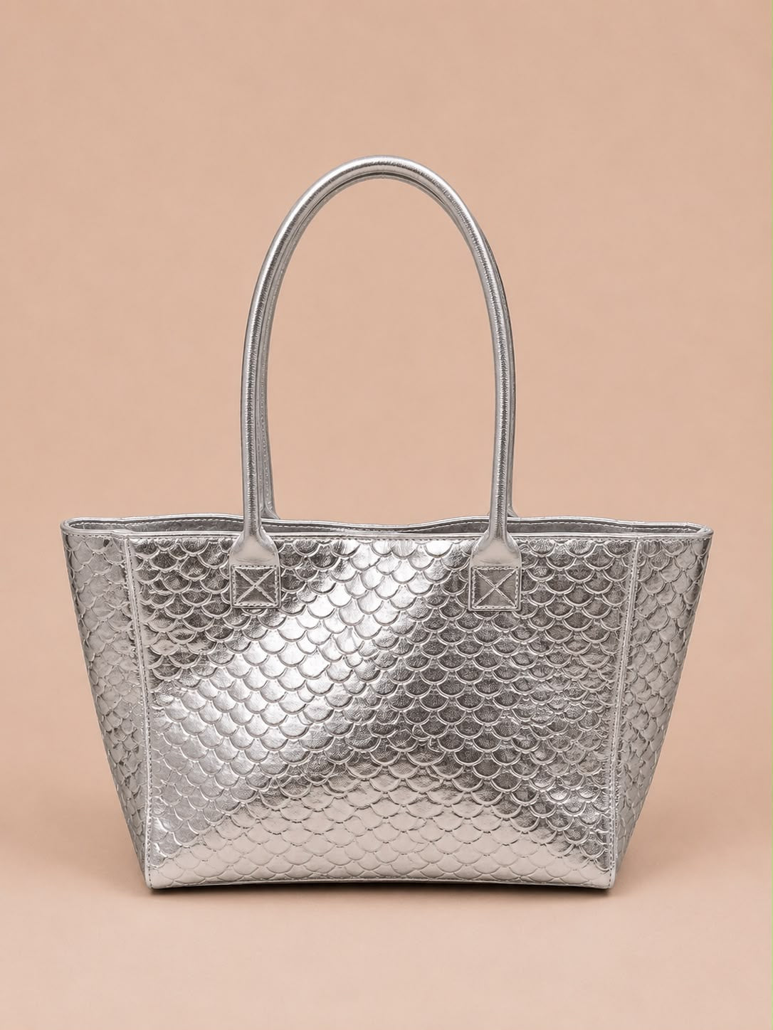 Croc Leather Tote Bag