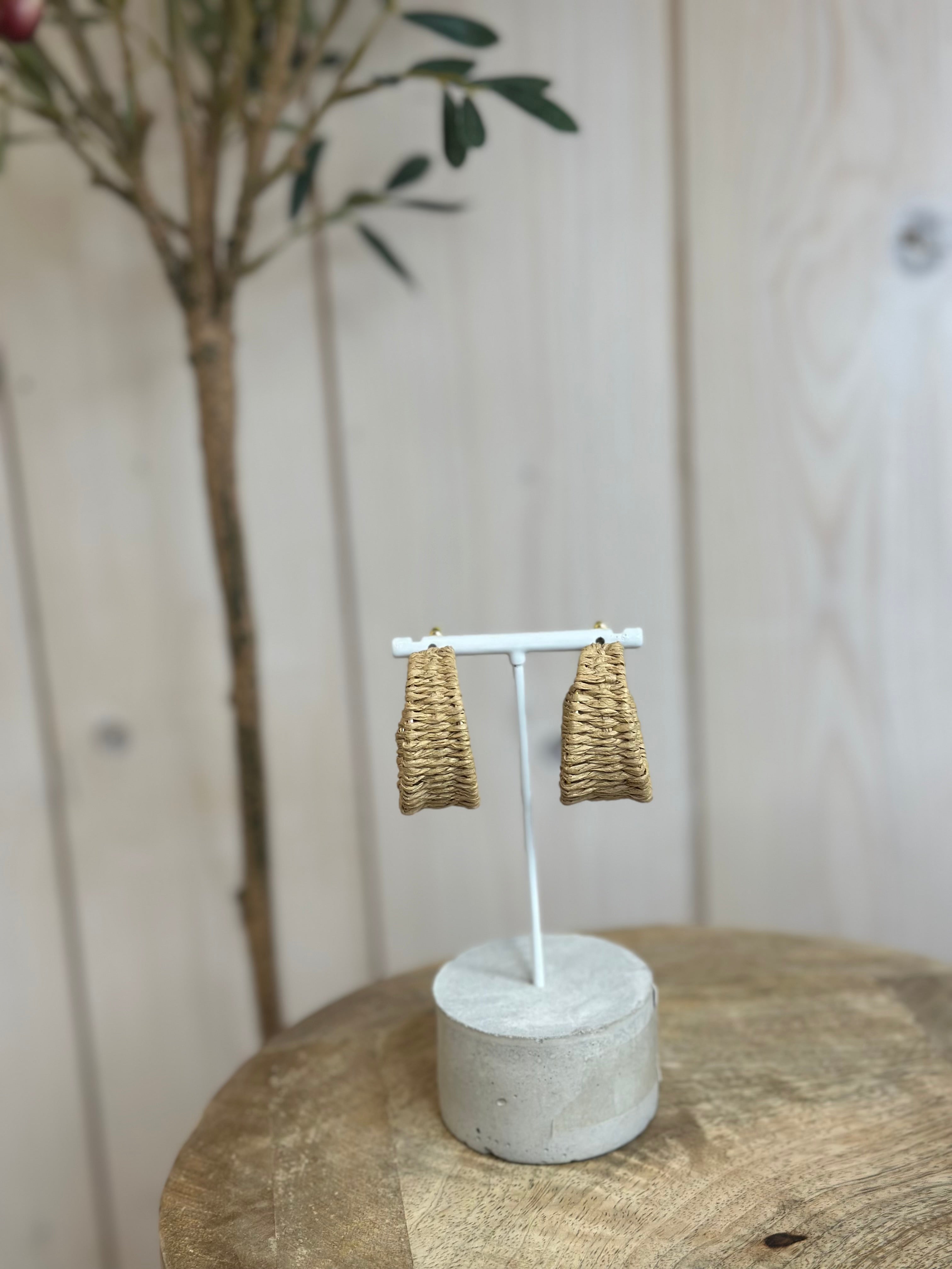 Stella Woven Hoop Earrings