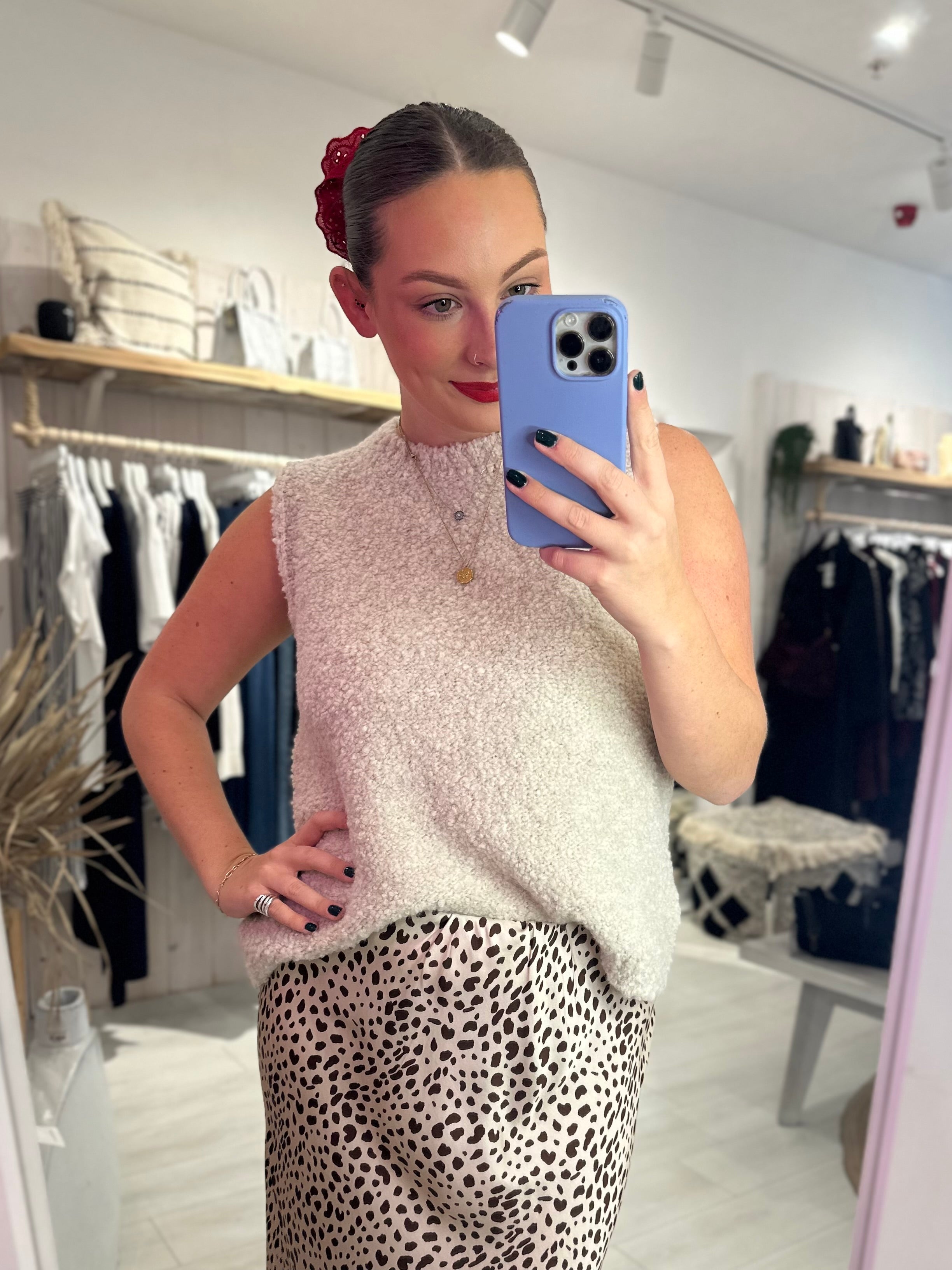 Gracie Fluffy Knit Tank