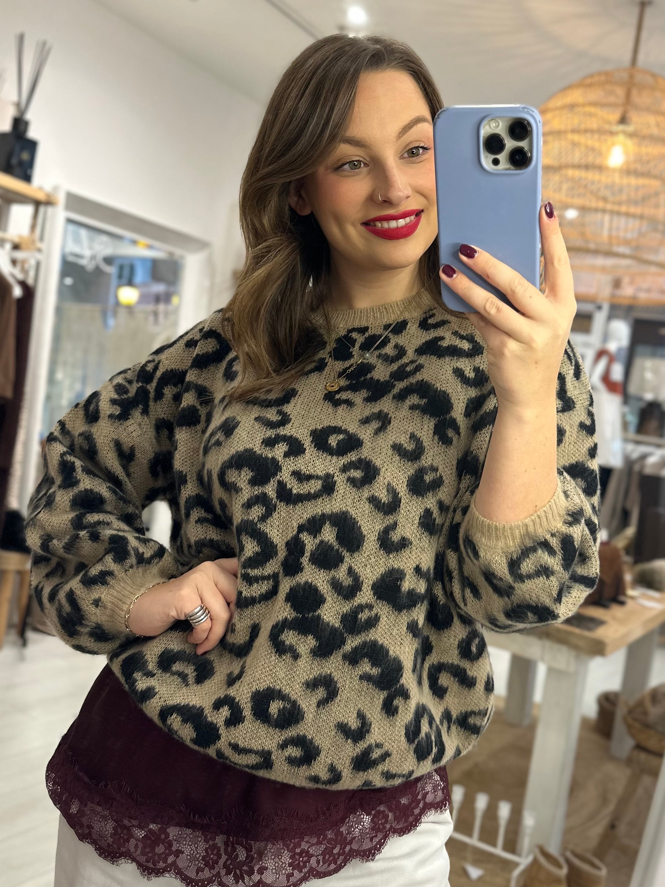 Leonie Leopard Jumper