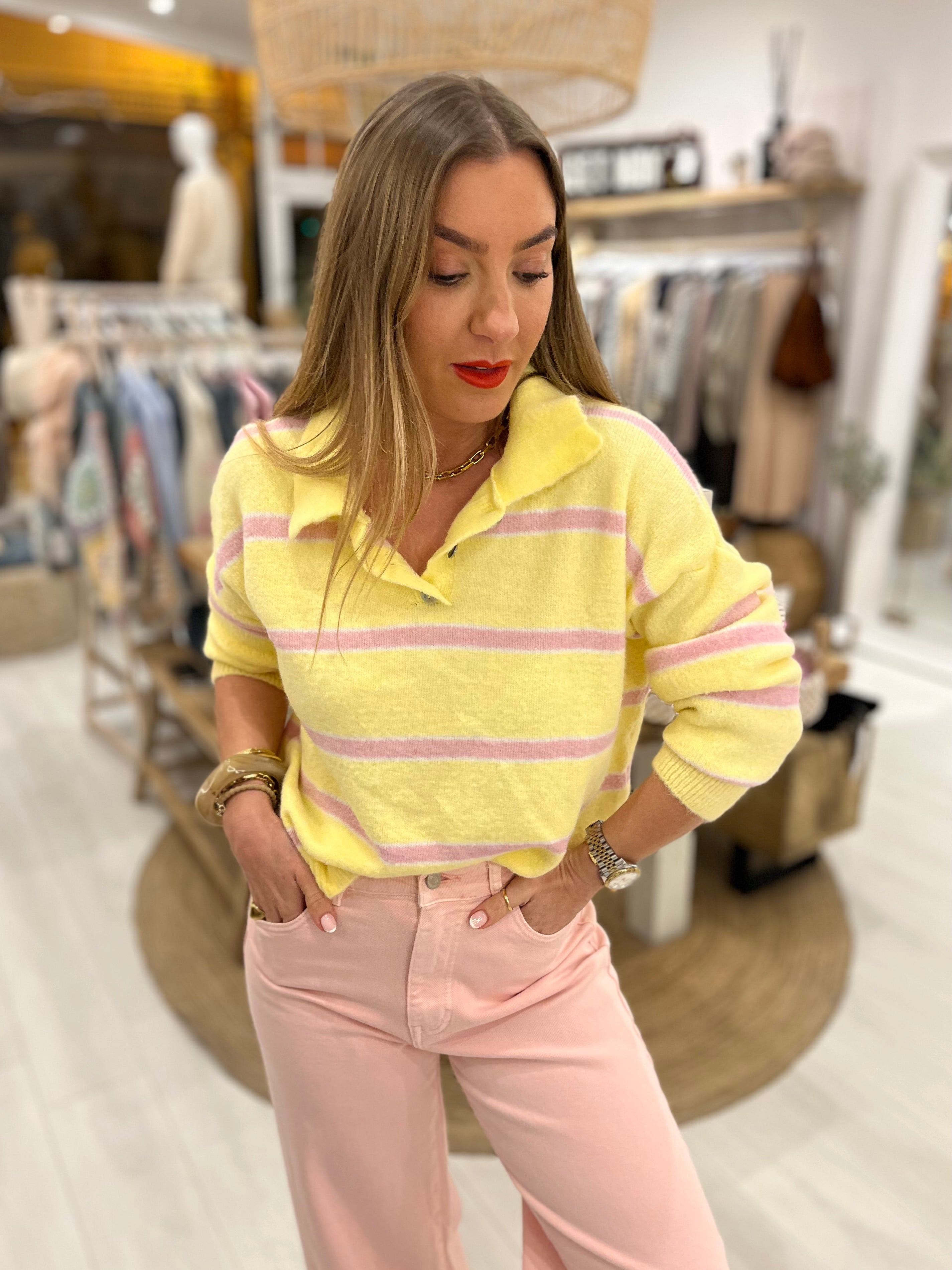 Celeste Striped Knit