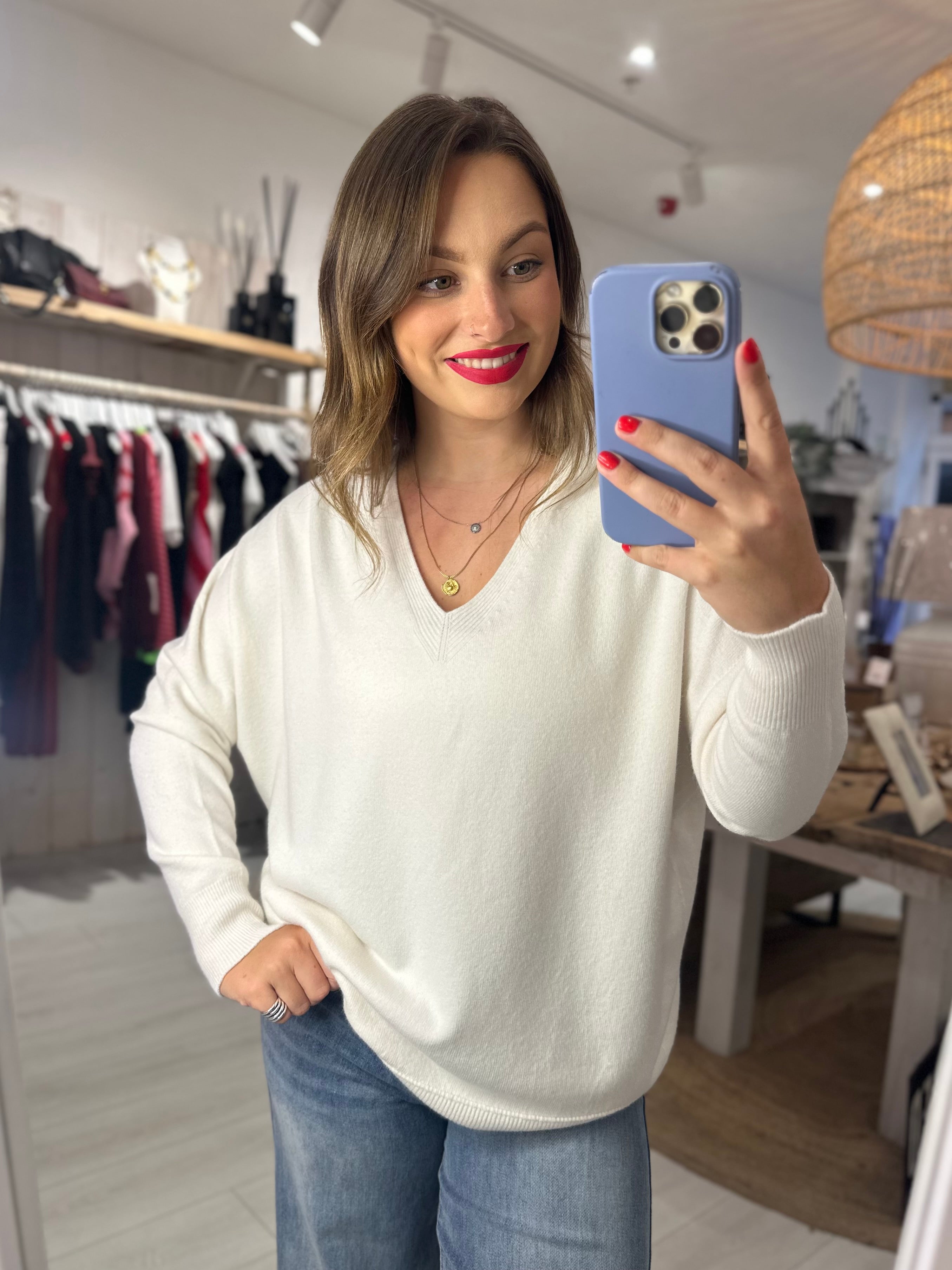 Luxe Arabella V-Neck Knit