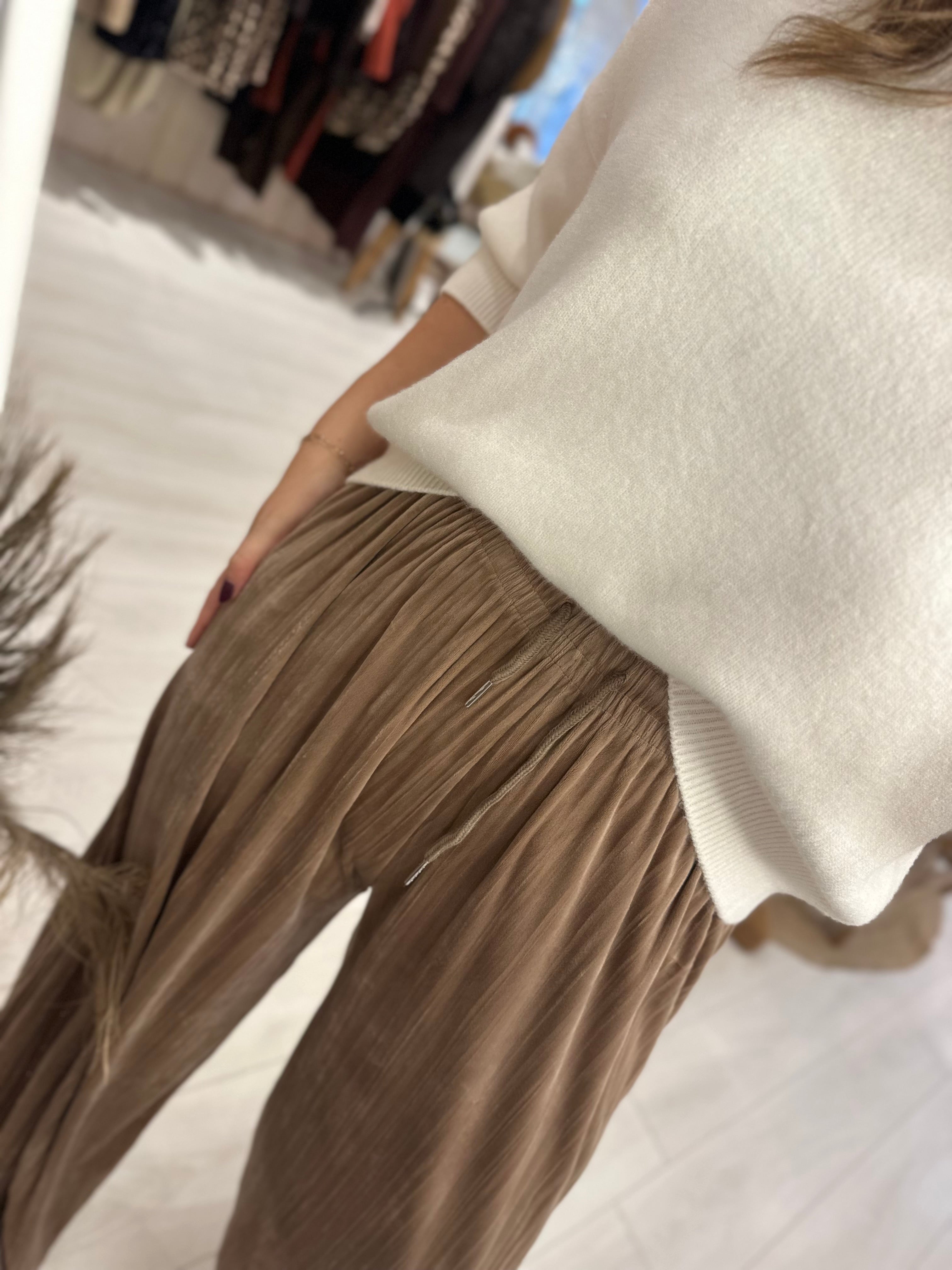 Willow Velvet Wide Leg Trousers