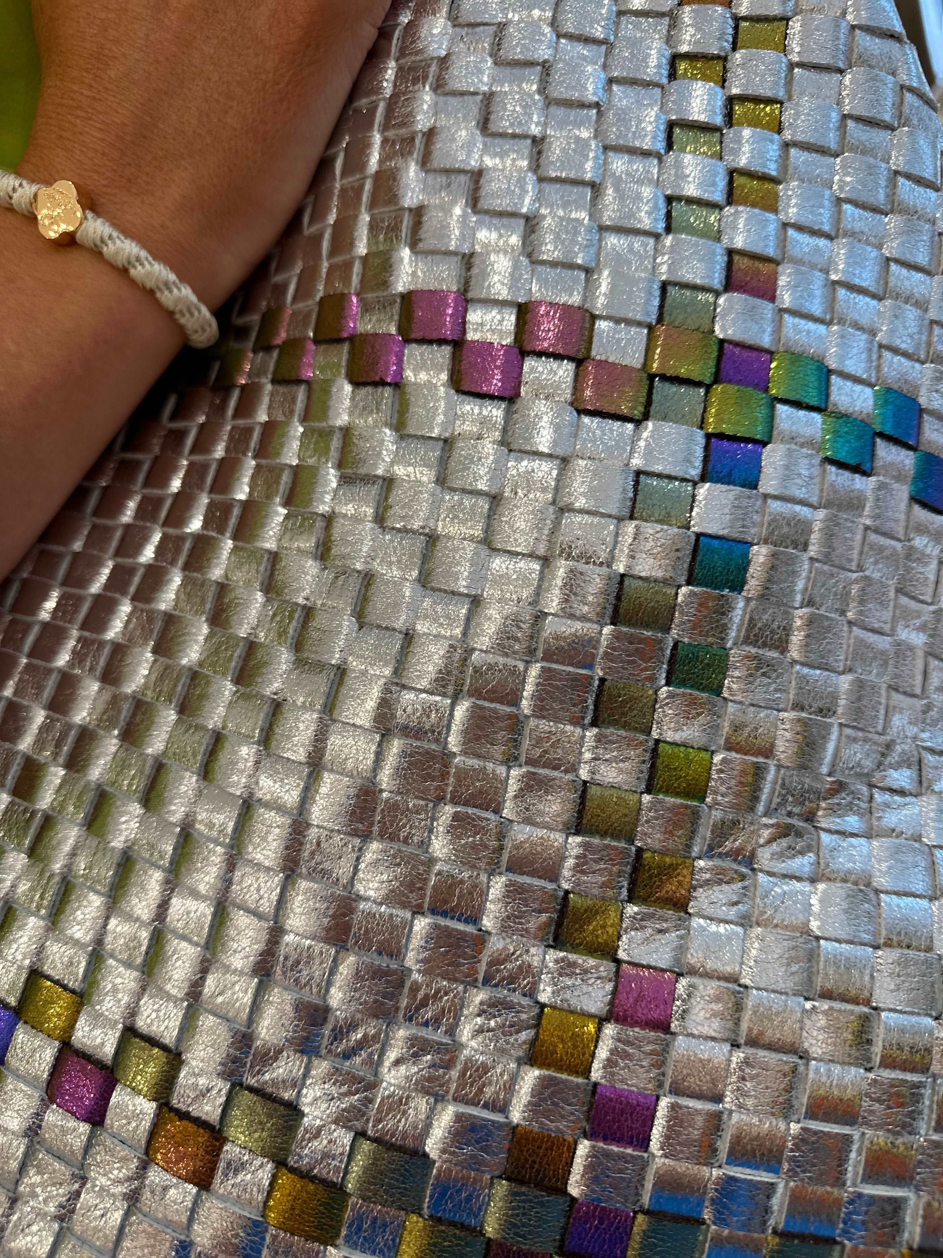 Metallic Weave Handbag