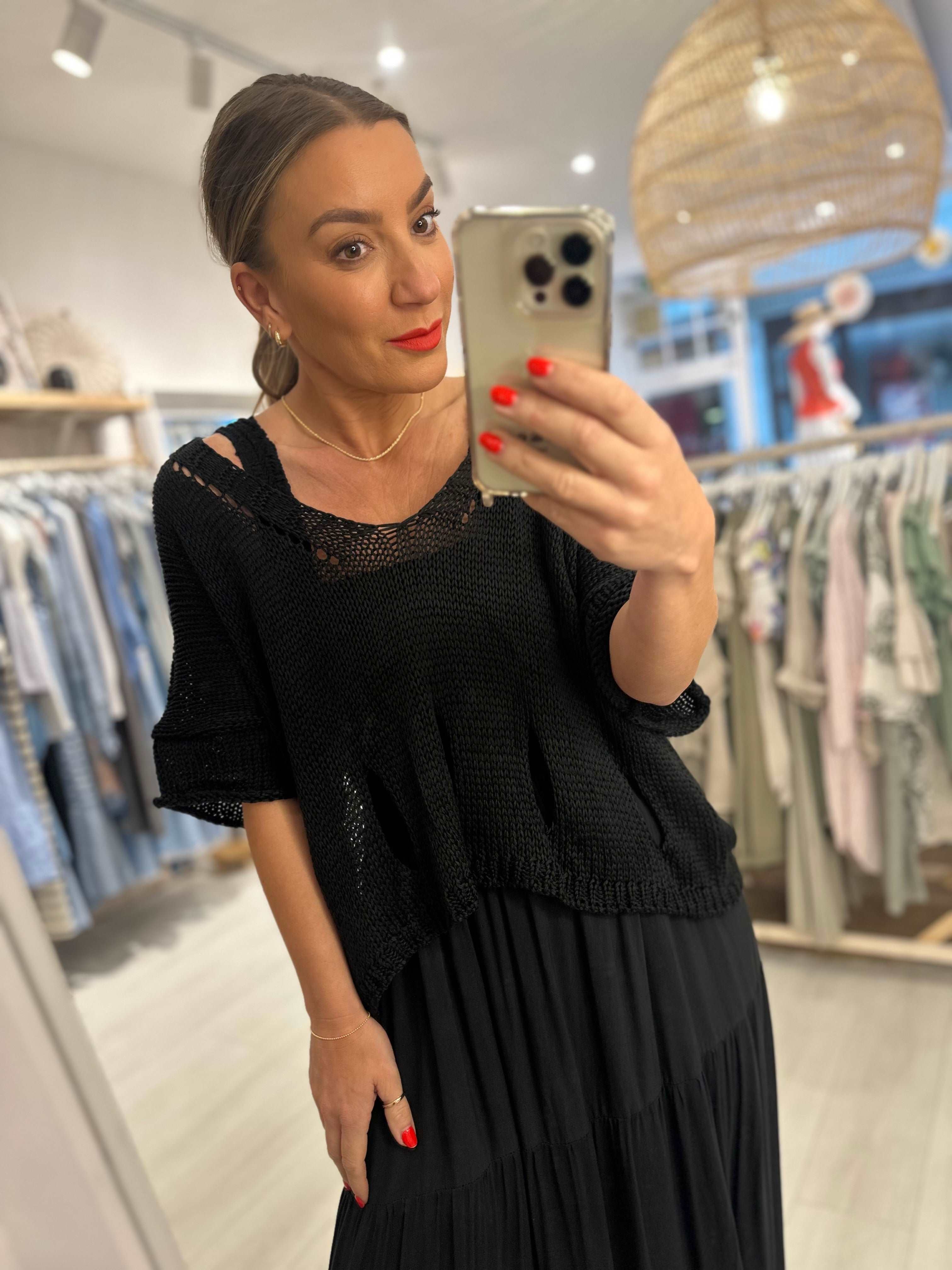 Carmen Crochet V-Neck