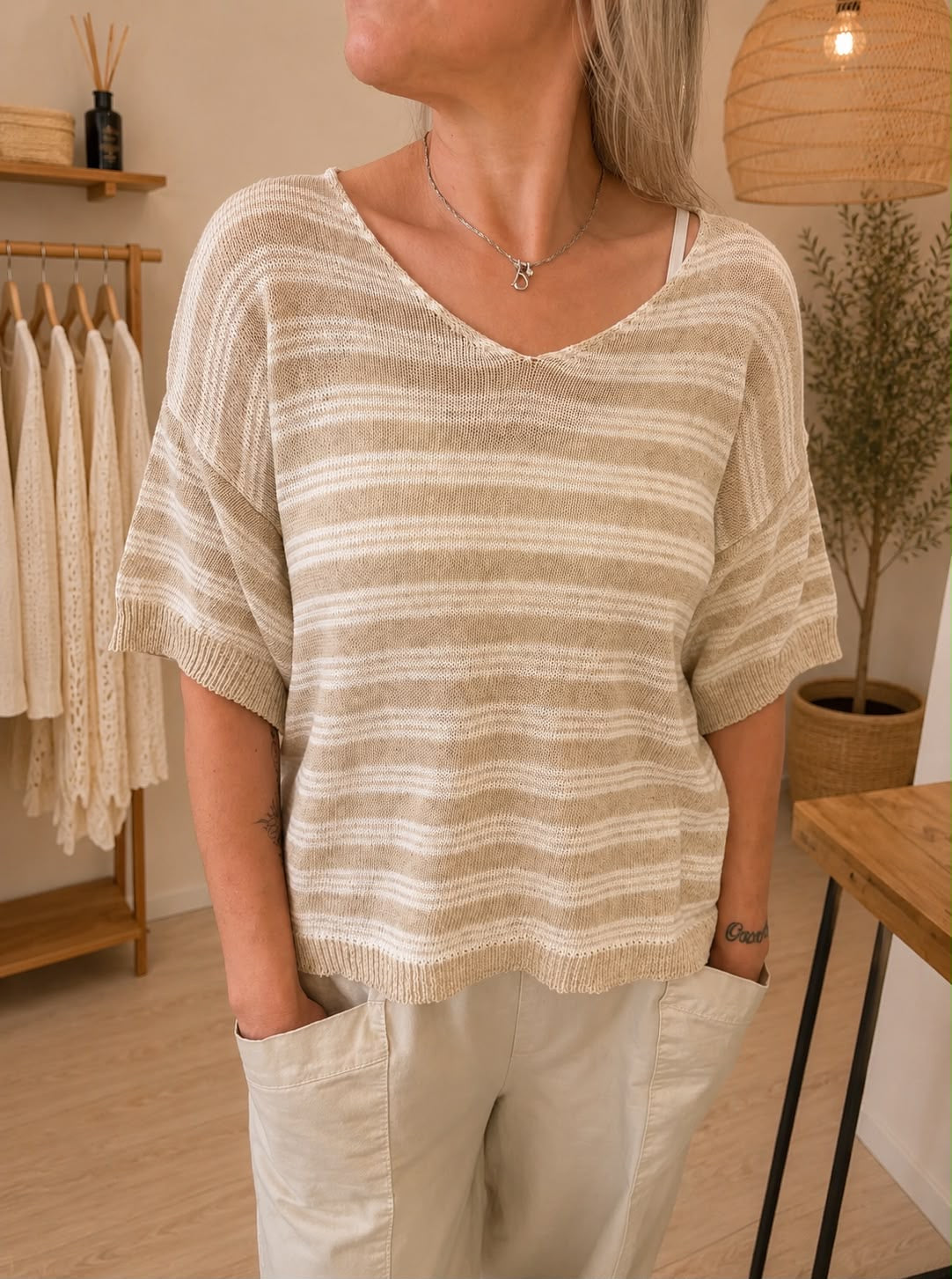Tanya Two-Tone Knit