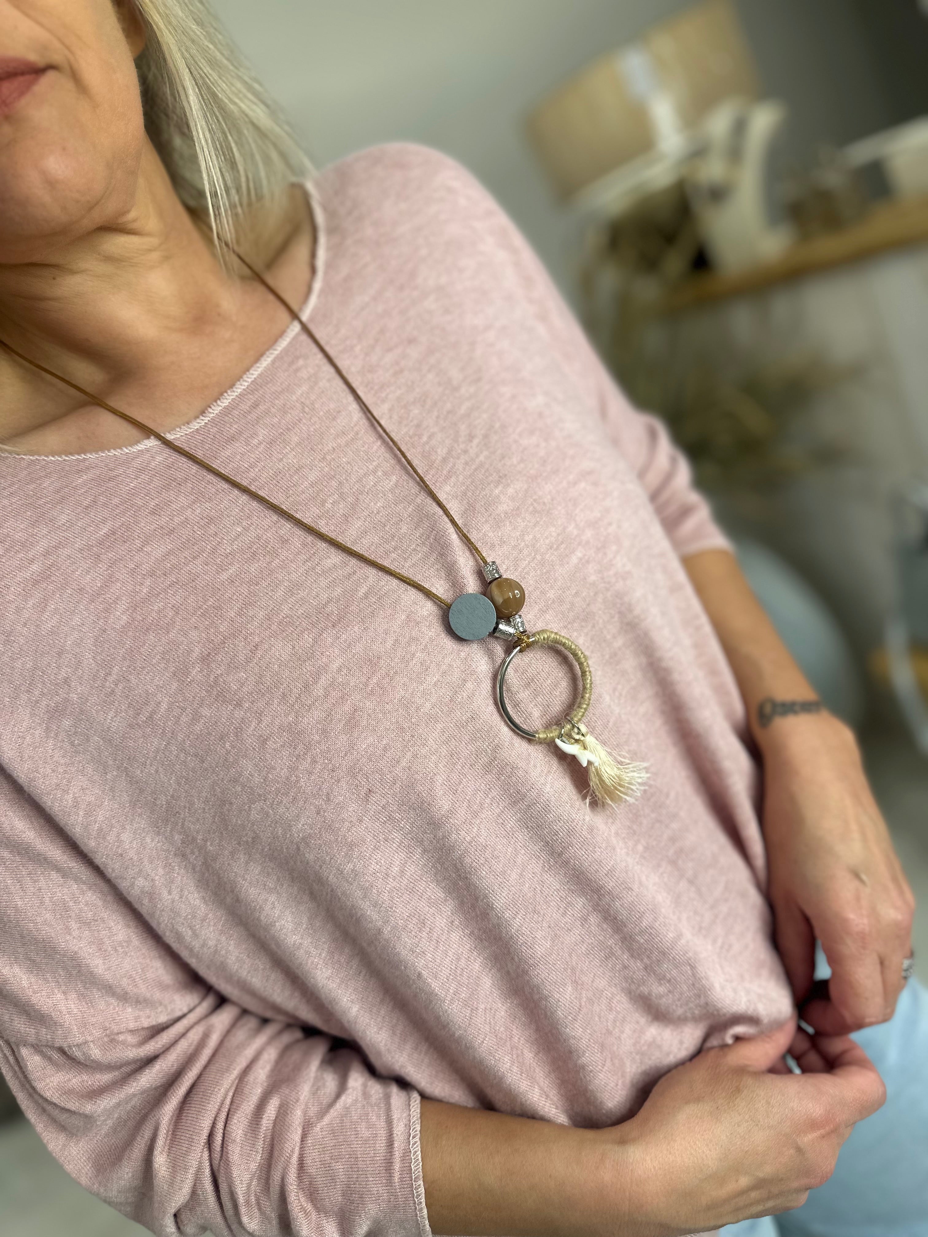 Gabriela Fine Knit & Necklace