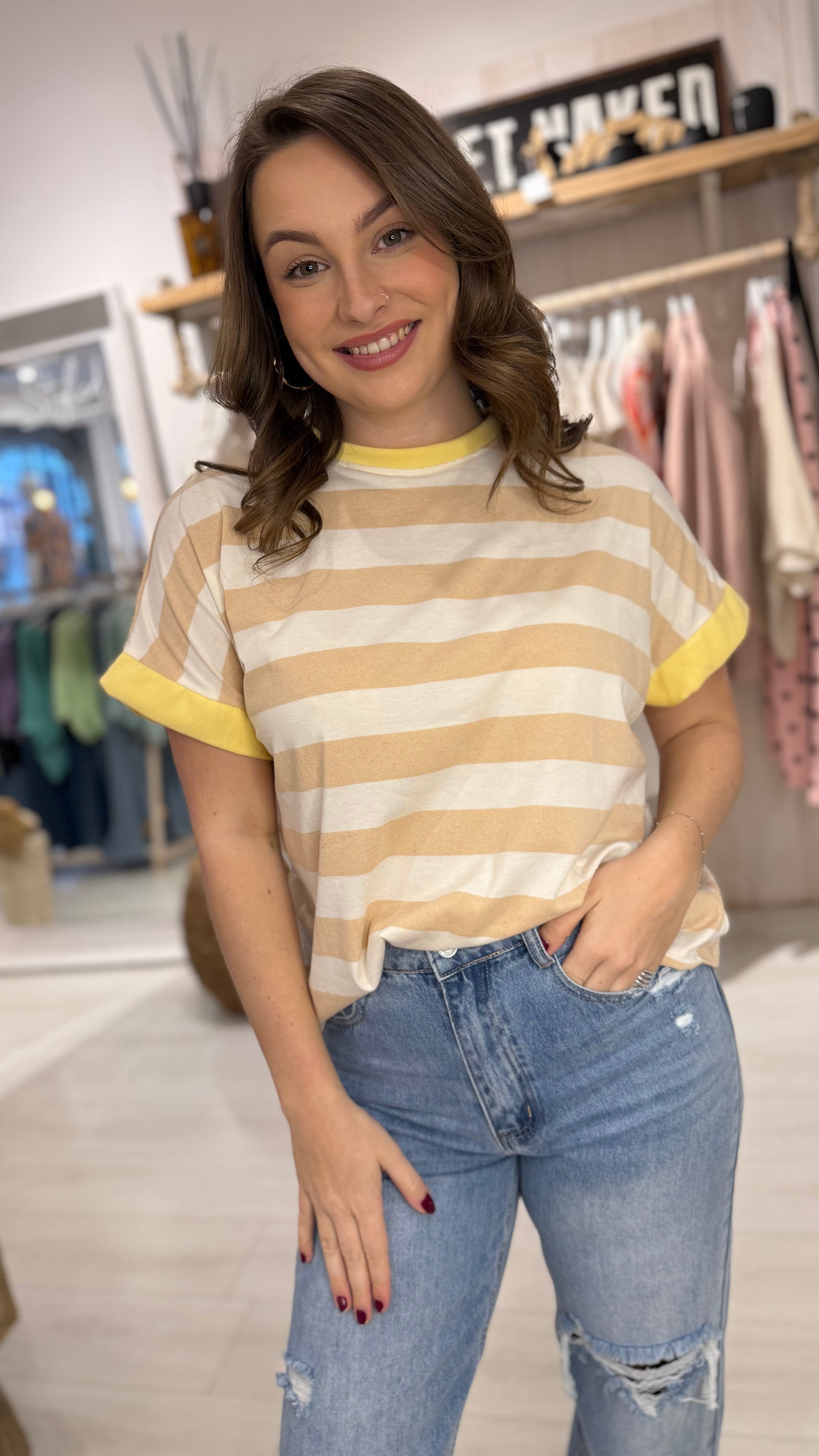 Angie Stripe Tee