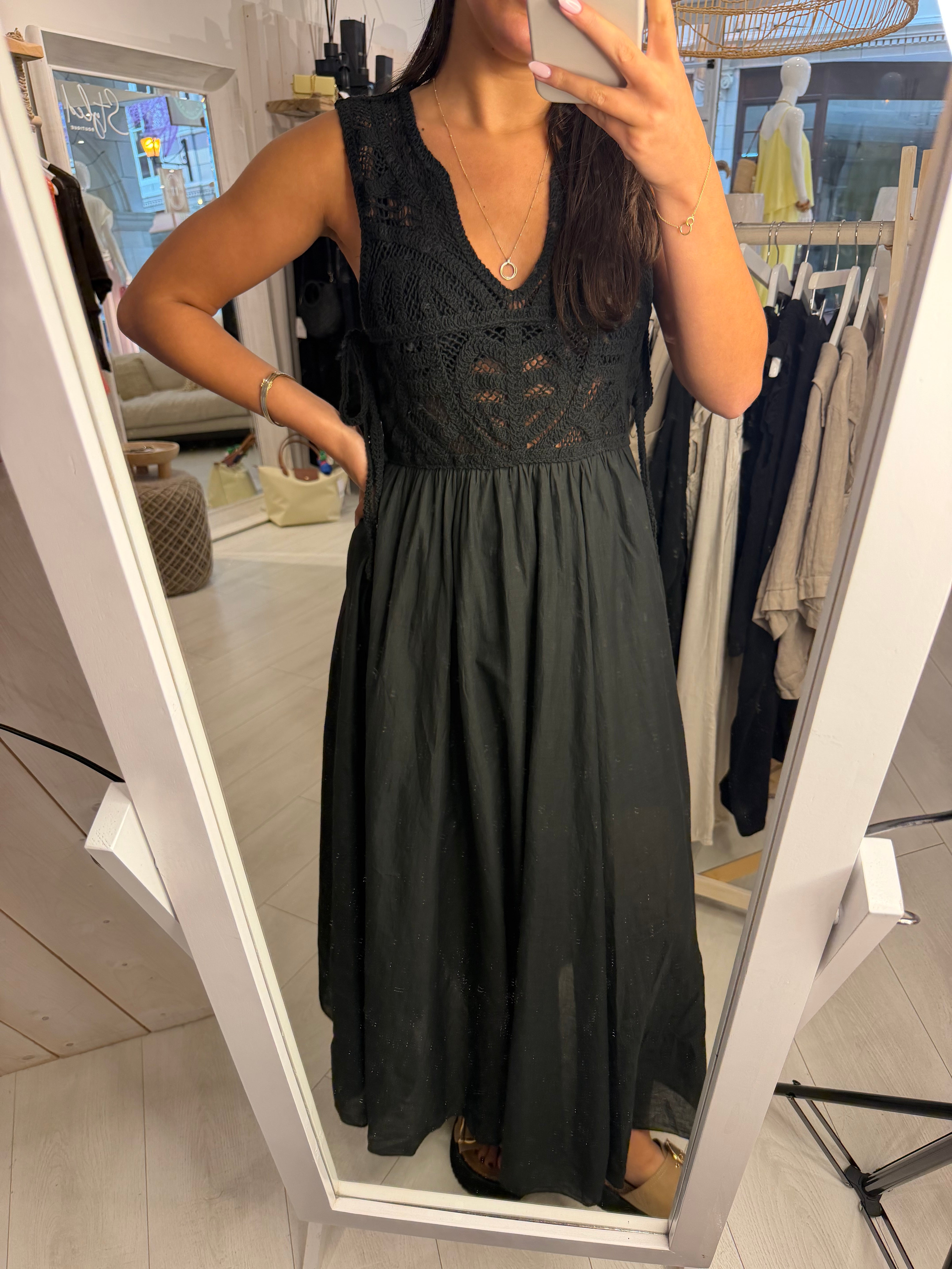 Talia Crochet Maxi Dress