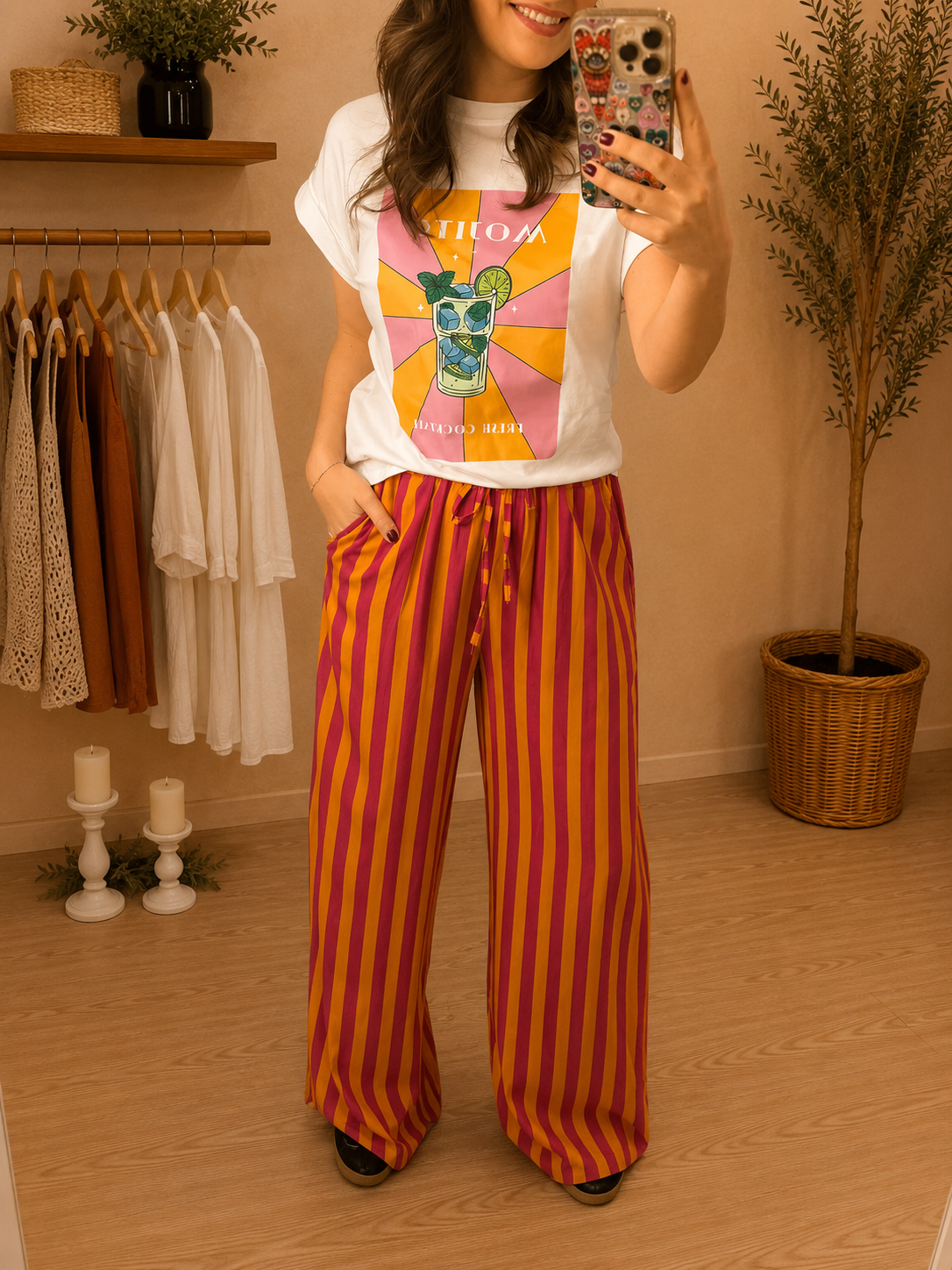 Clara Stripe Wide Legs