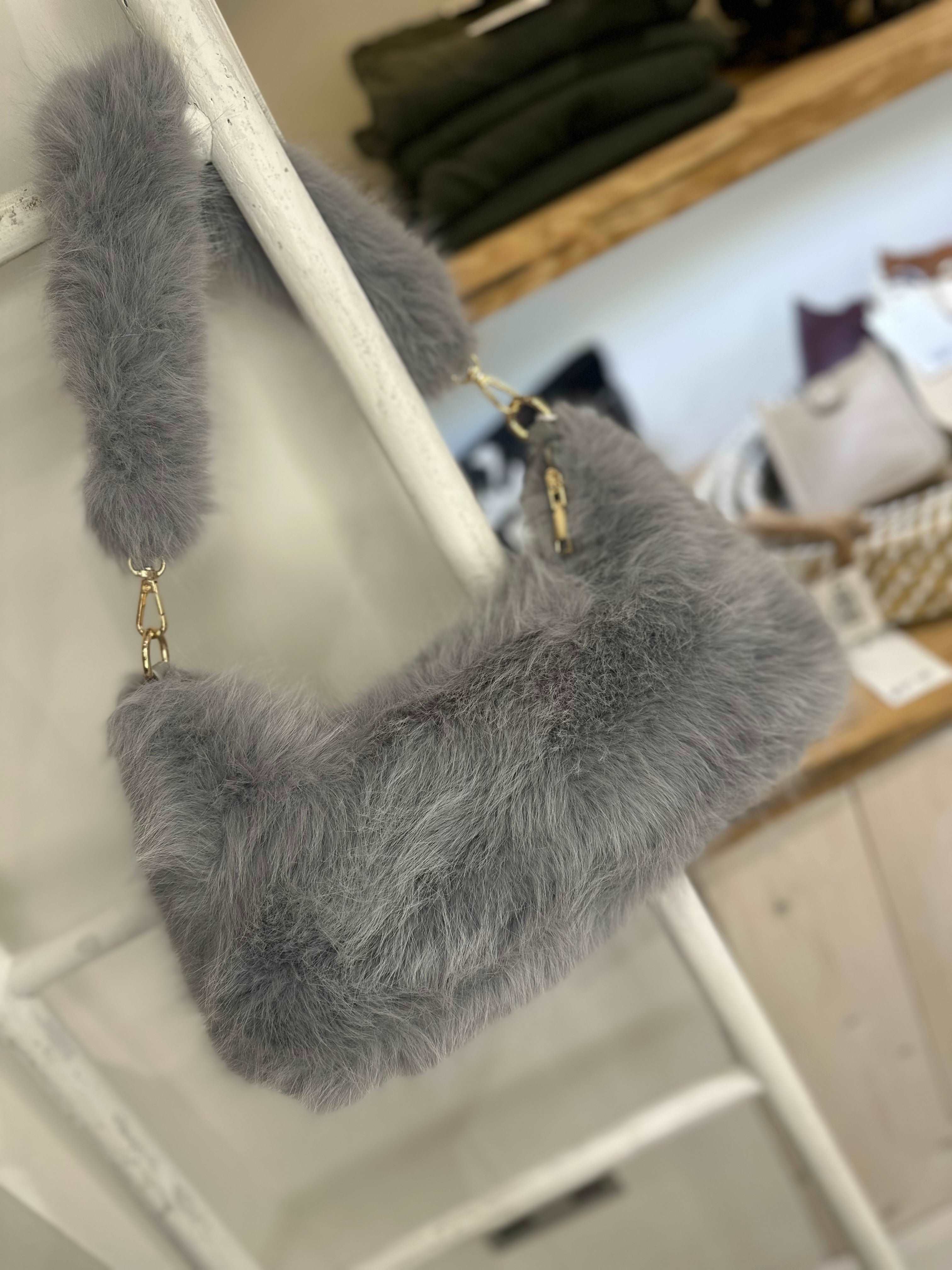 Faux Fur Shoulder Bag