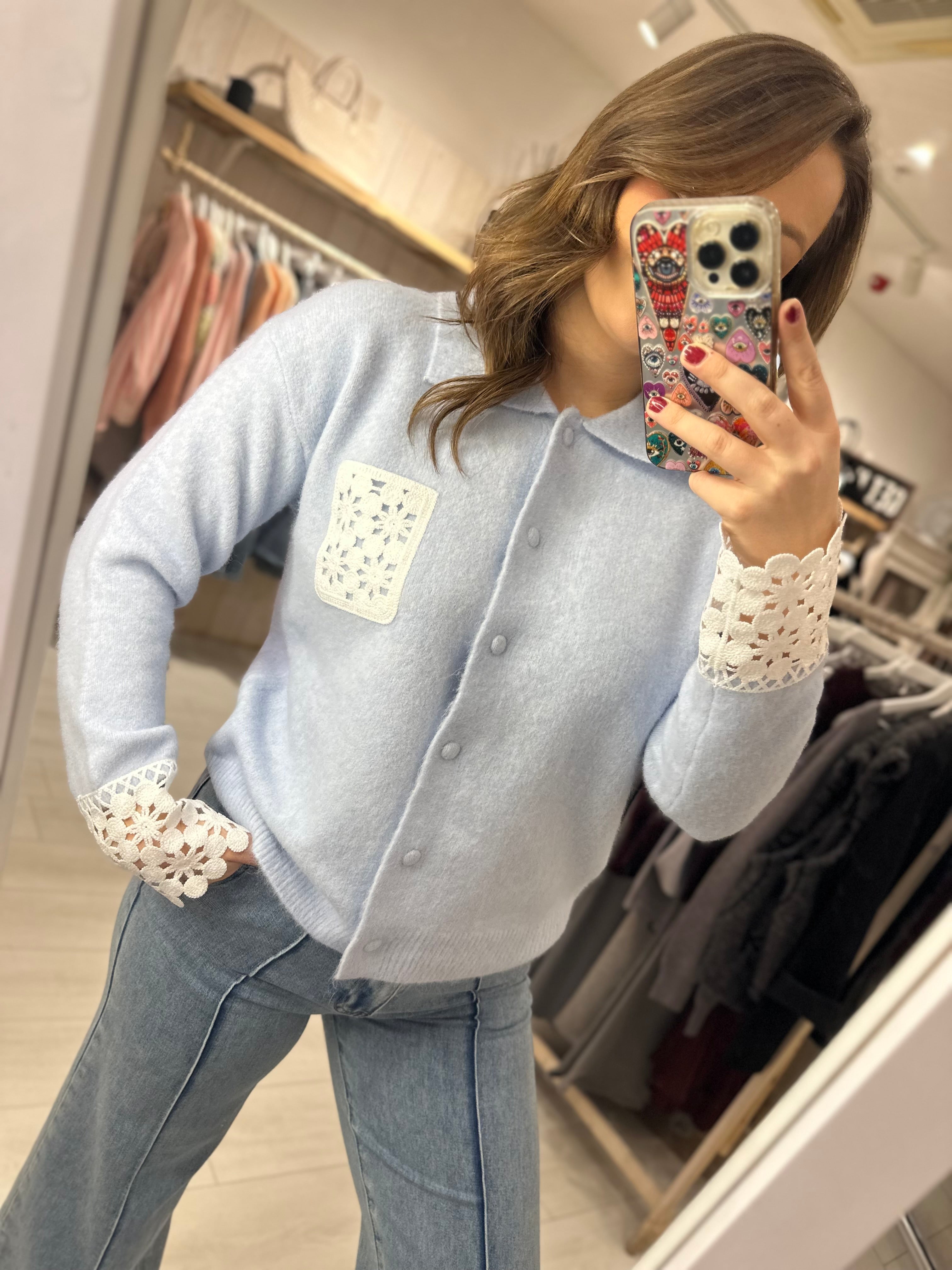 Ottie Crochet Detail Knit