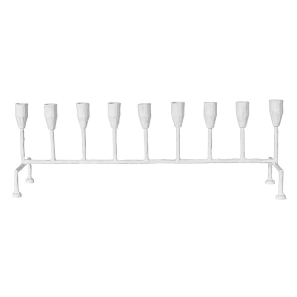 Hand Forged White Multi Candle Holder