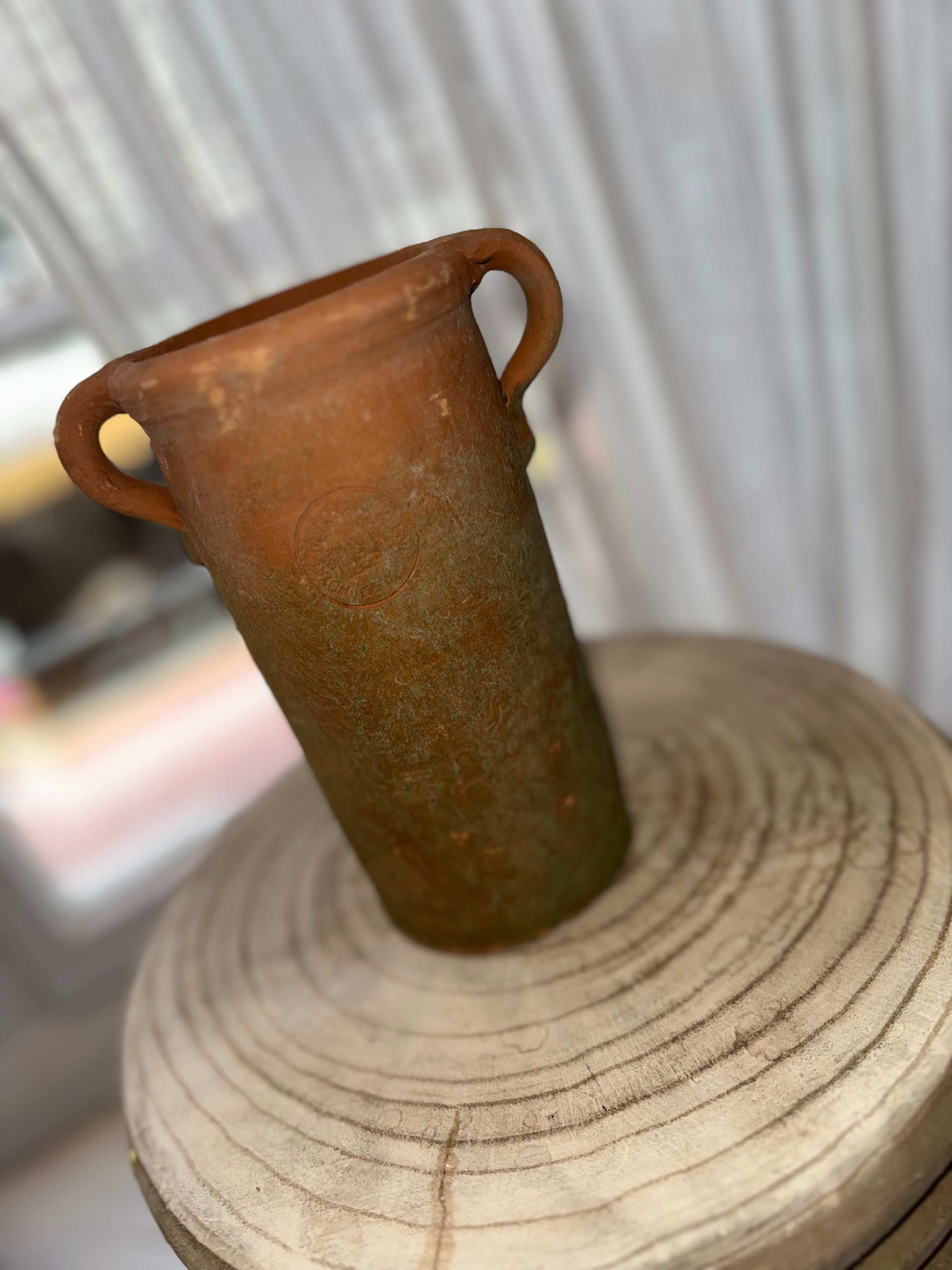 Kew terracotte Tall pot with Handles