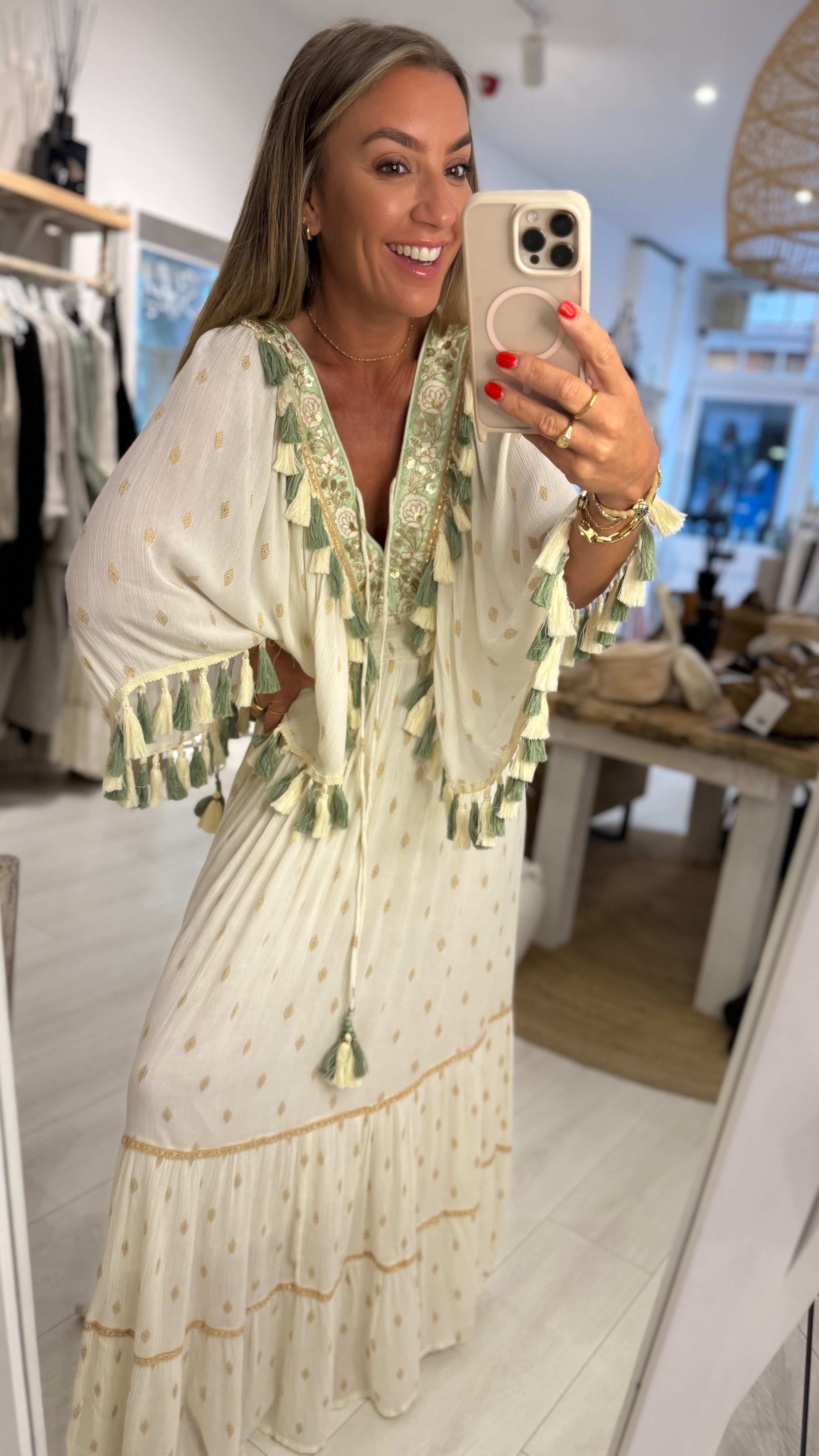 Anaya Cape Boho Maxi Dress