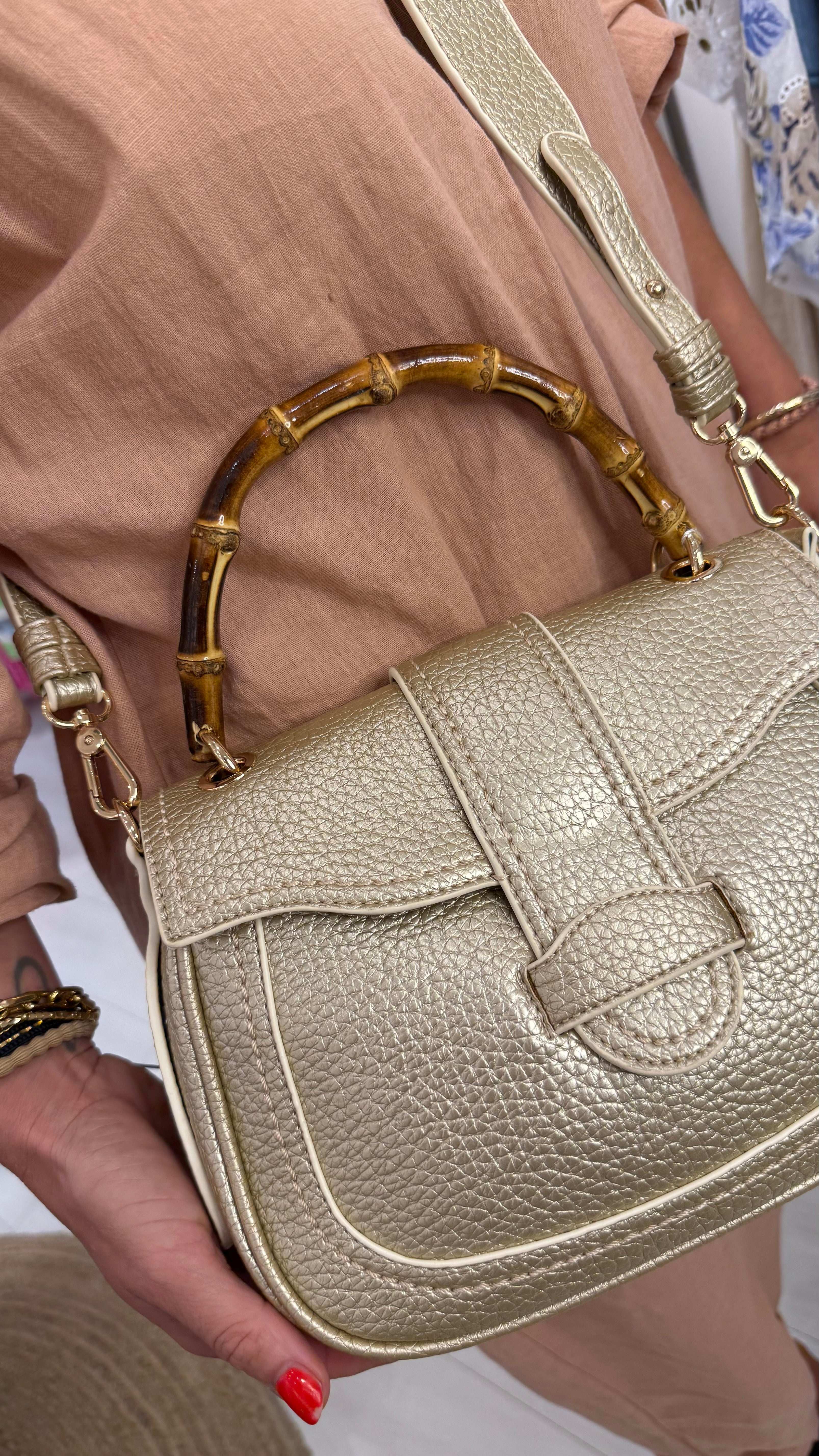 Mikasa Bamboo Handle Bag