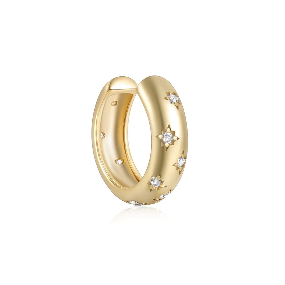 Compass star ear cuff