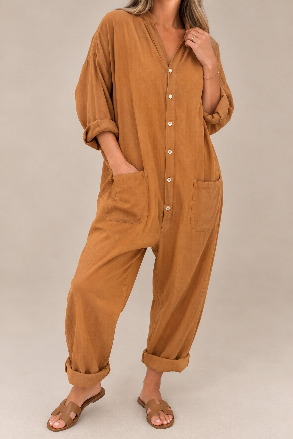 Soraya Linen Boiler Suit