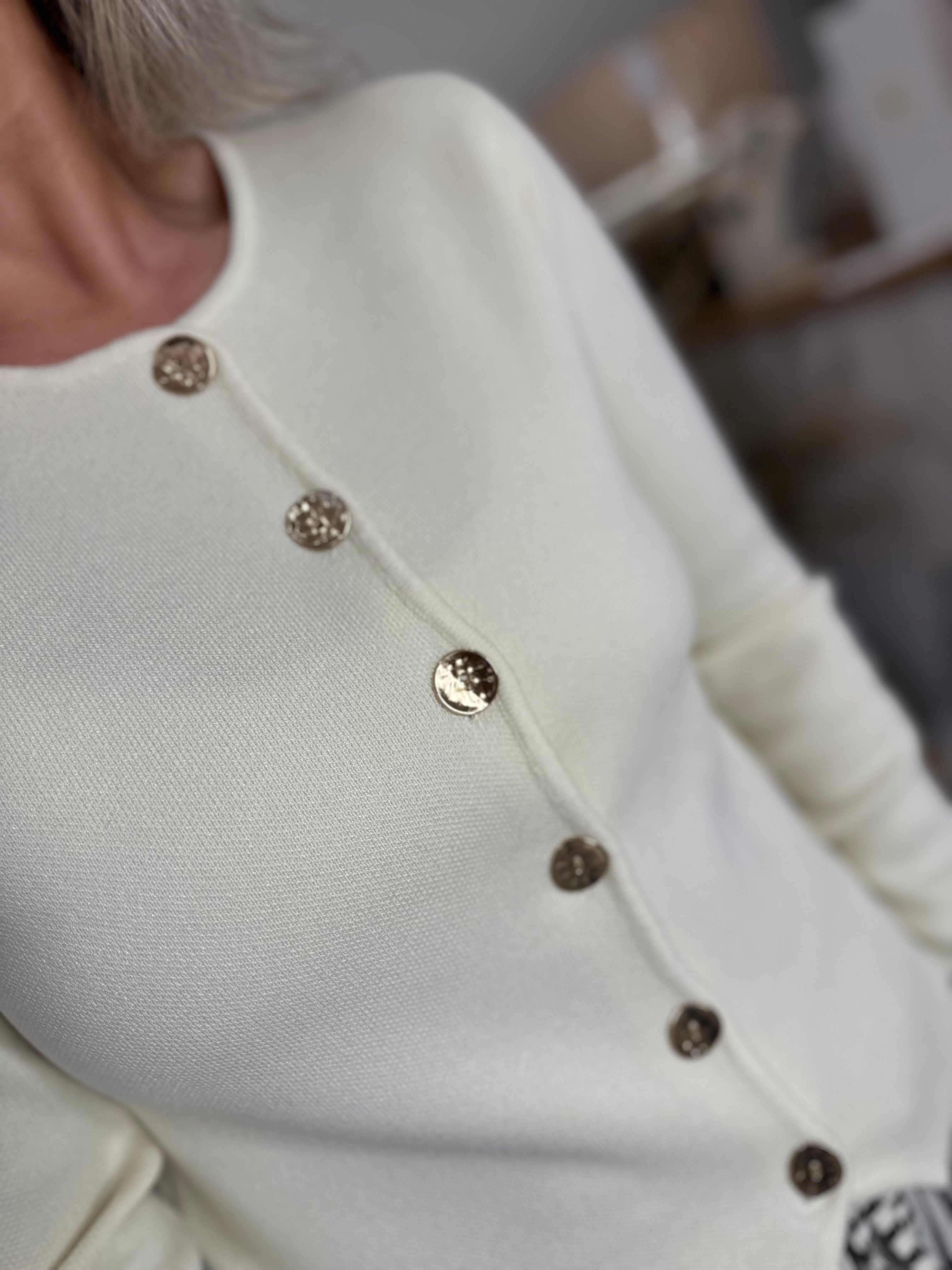 Tate Gold Button Cardigan