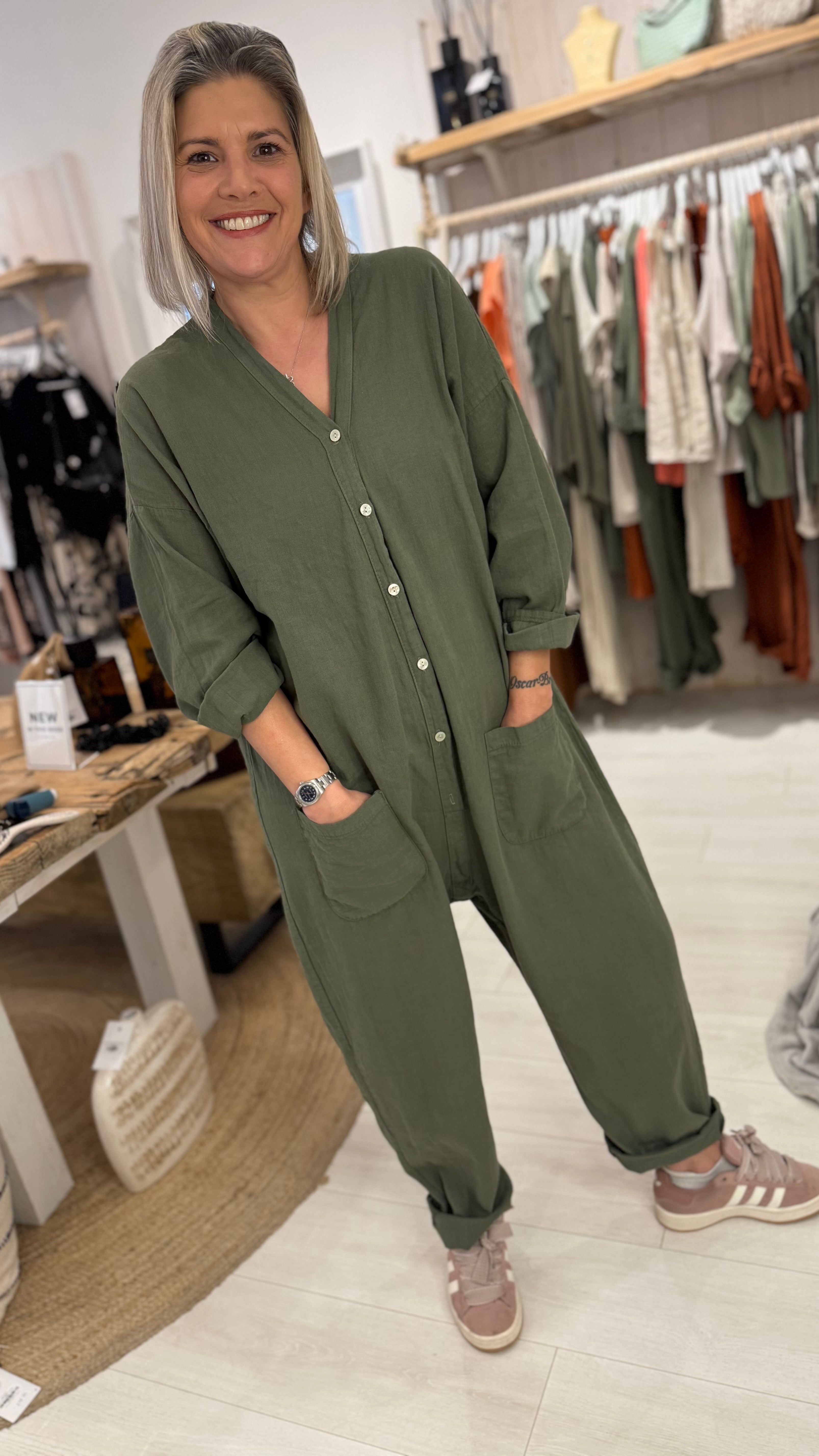 Soraya Linen Boiler Suit