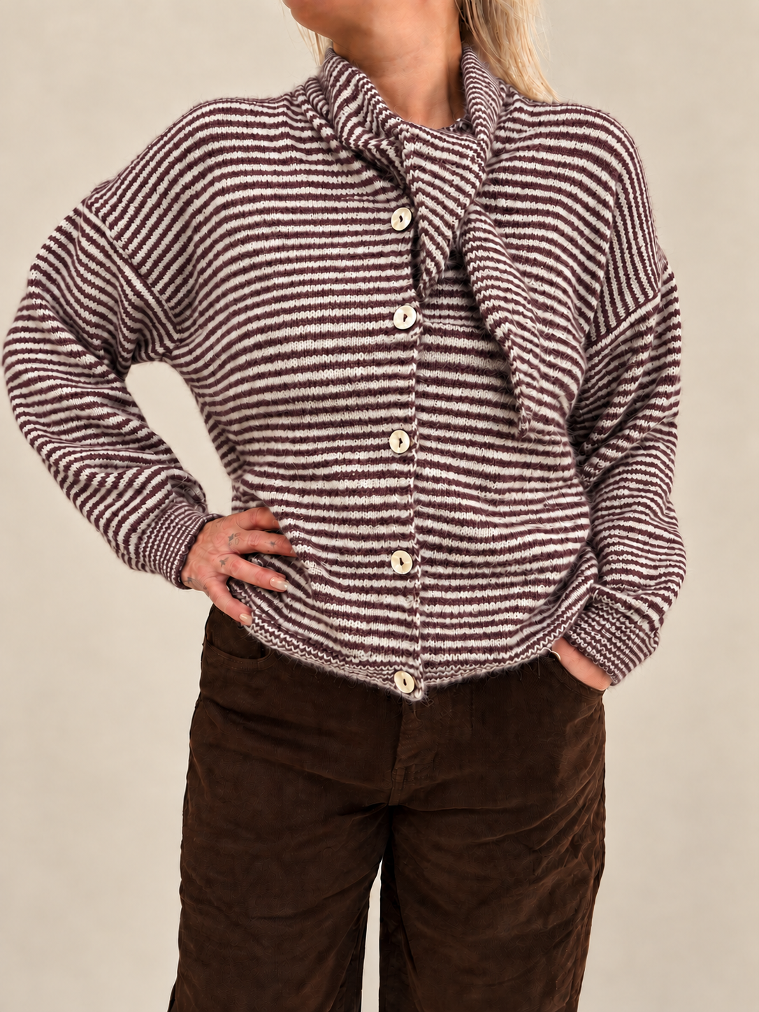 Natalie Neck Tie Knit