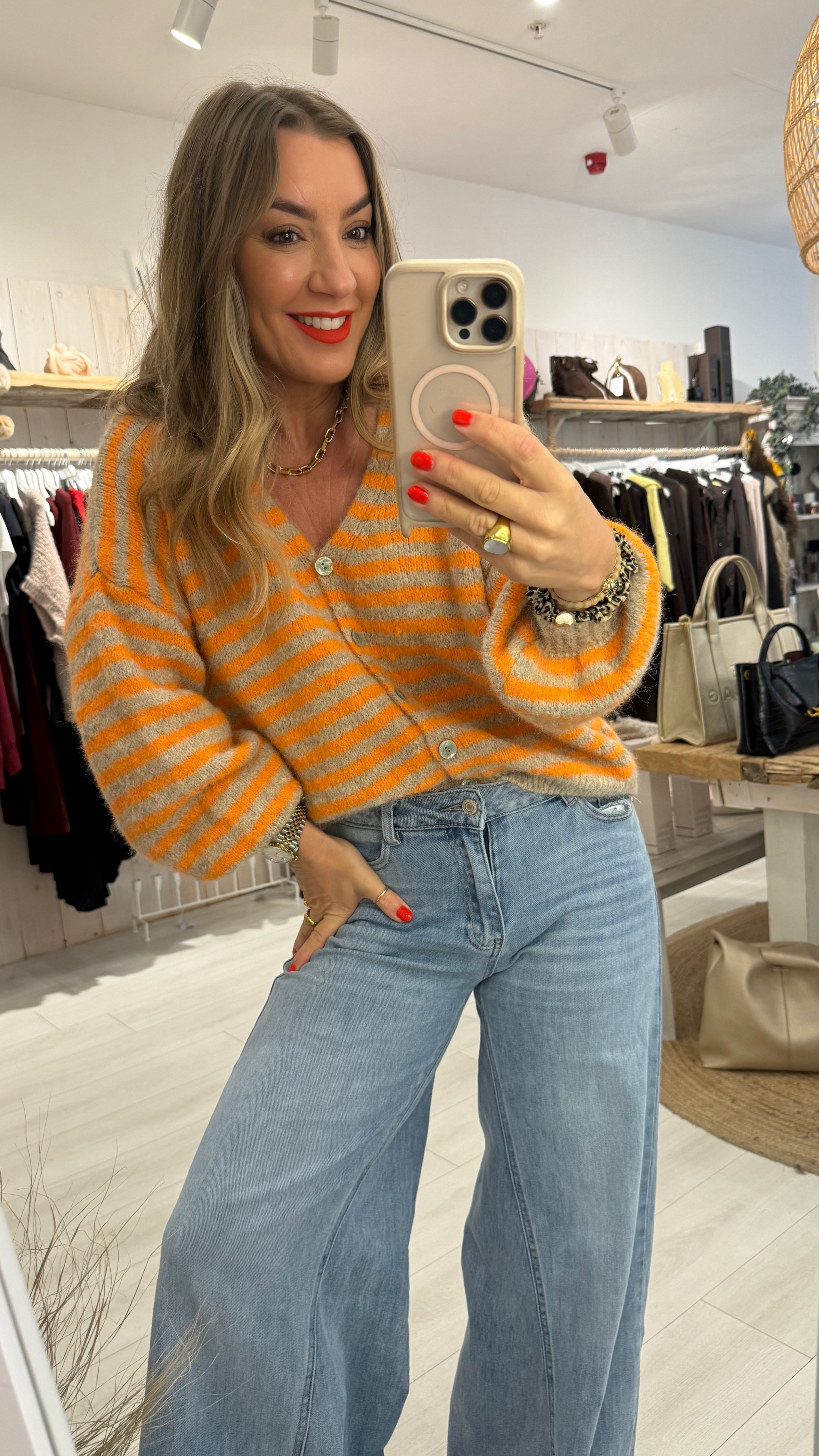 Kate Striped Cardigan