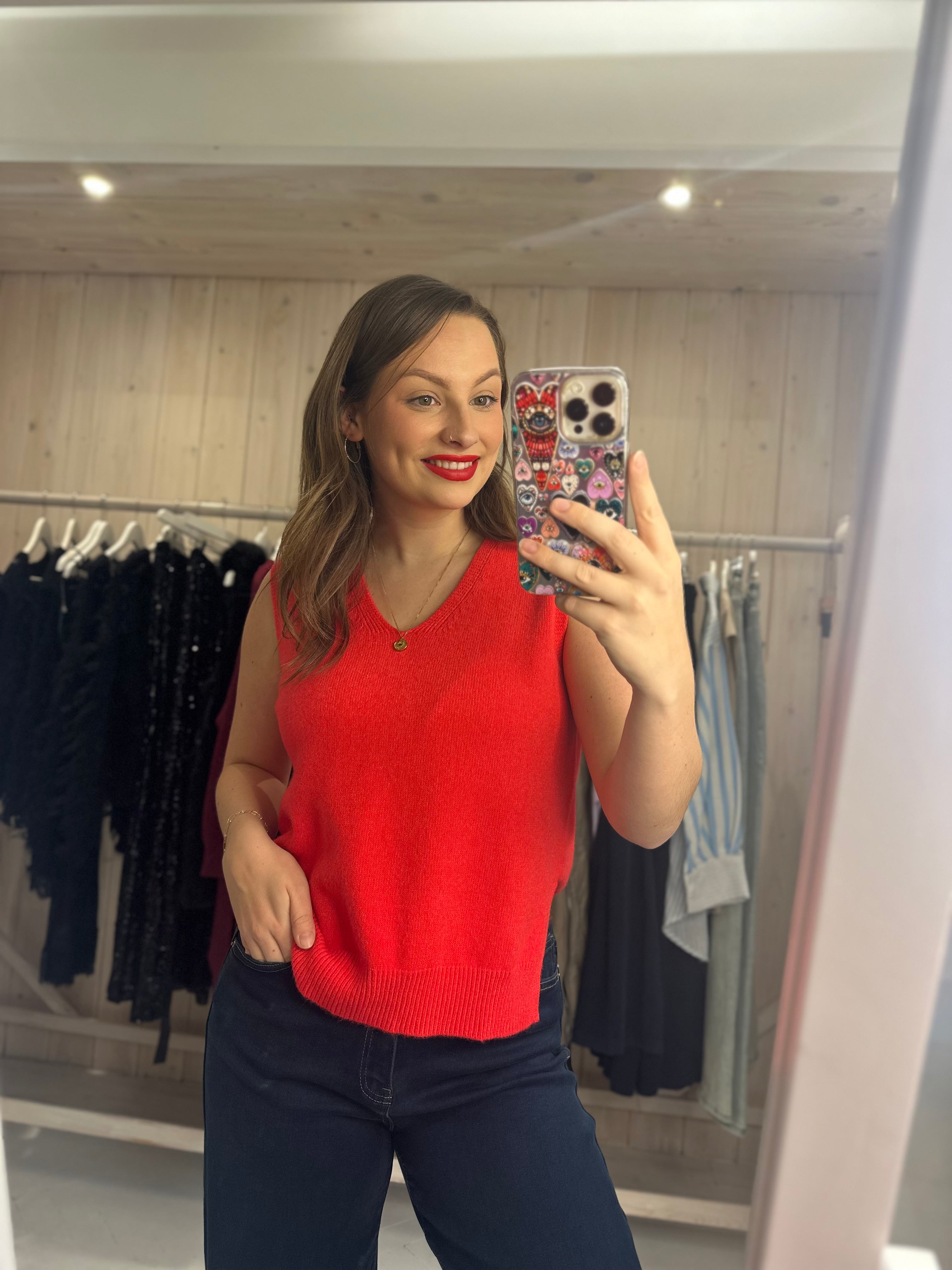 Luxe V-Neck Knit Tank