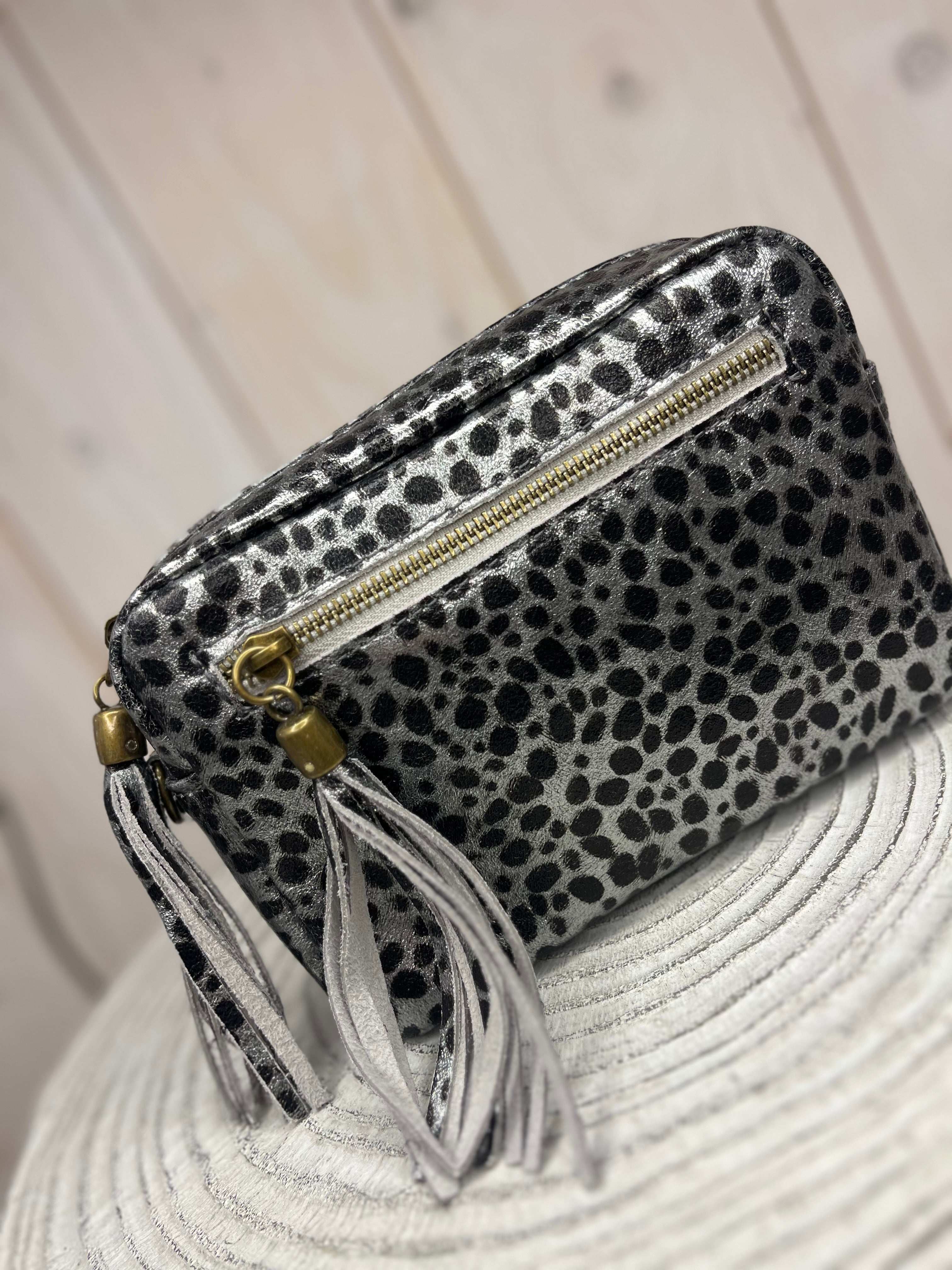 Metallic Leather Camera Bag