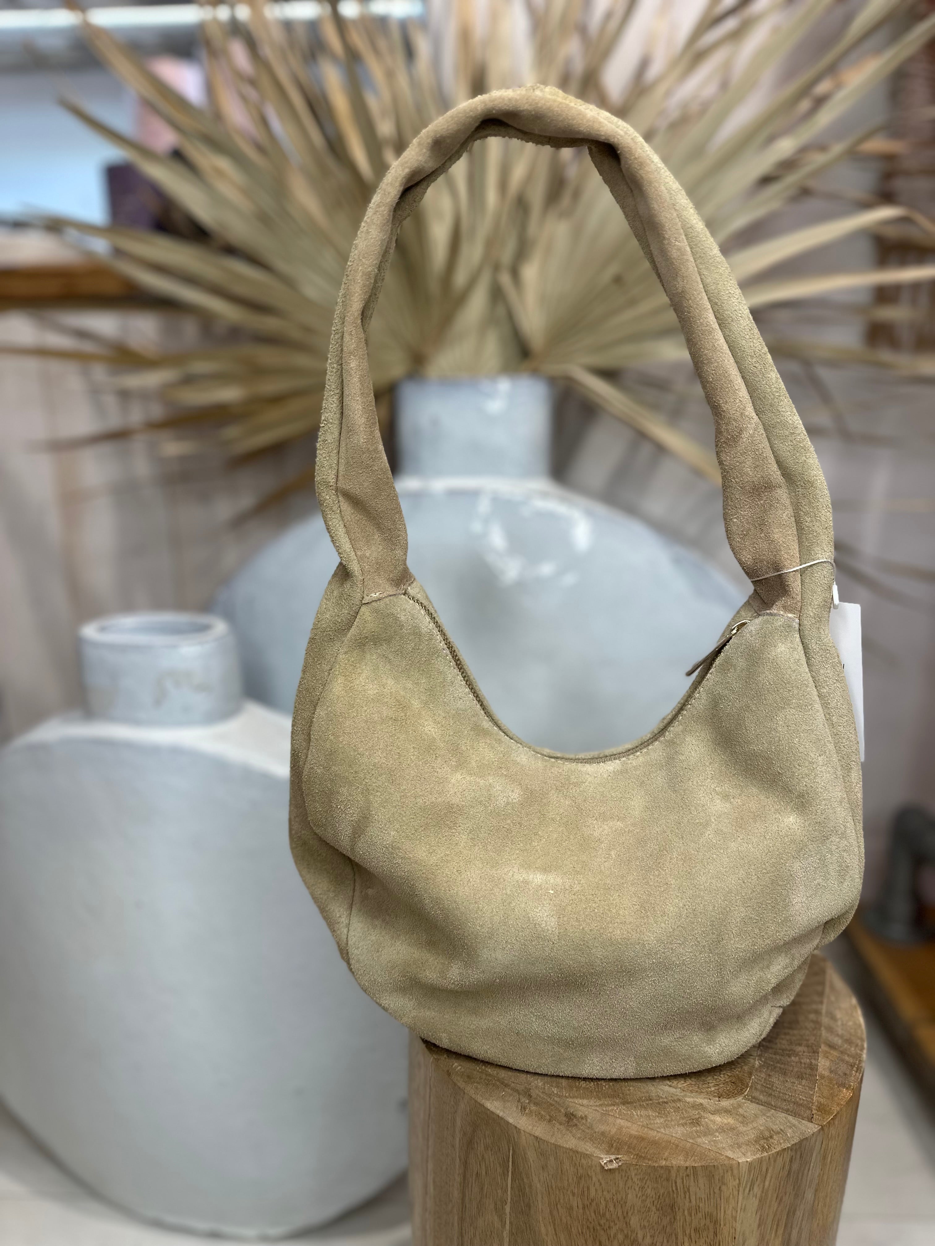 Janina Suede Shoulder Bag