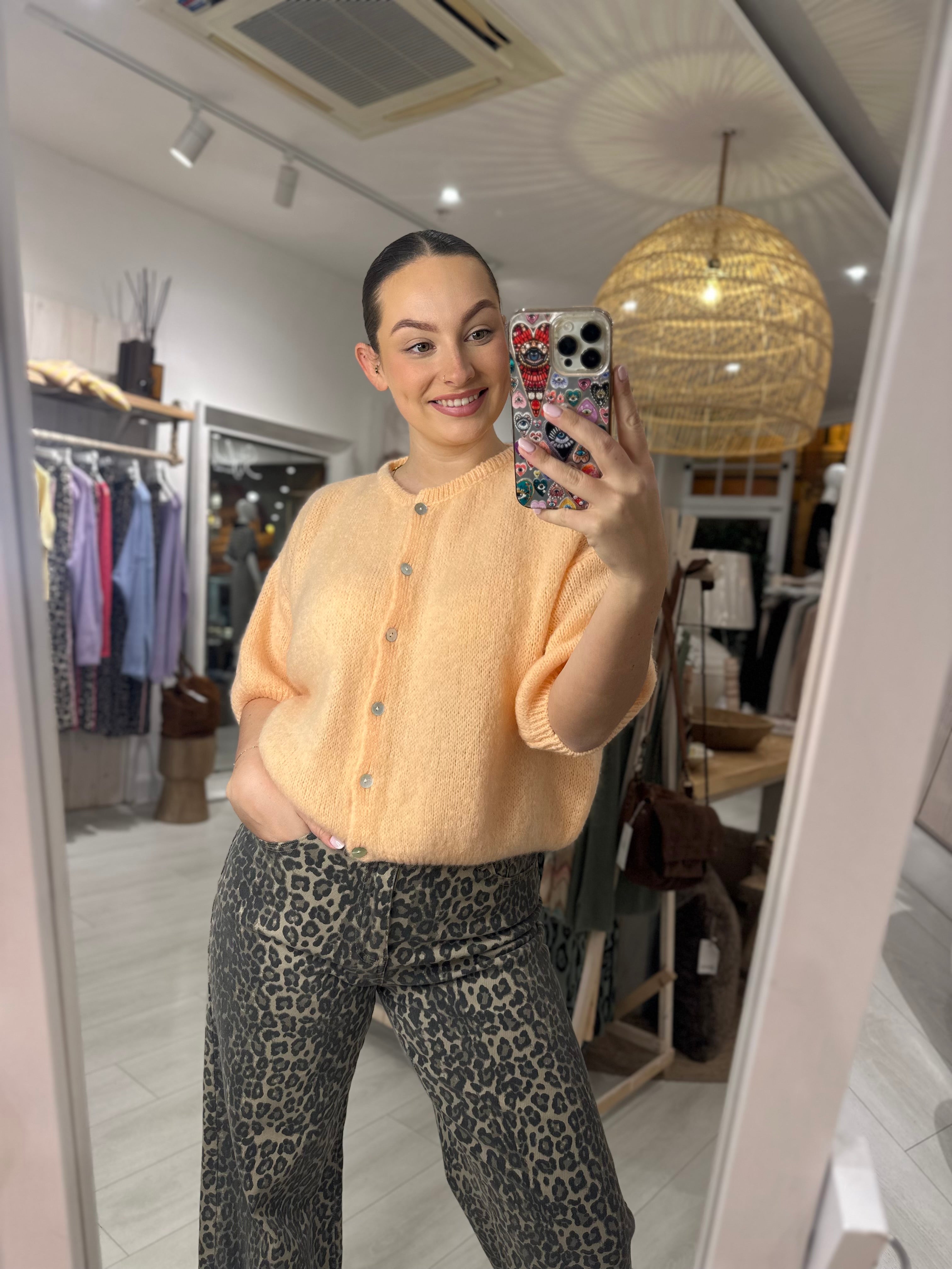 Maddie Mohair Short Sleeved Cardigan