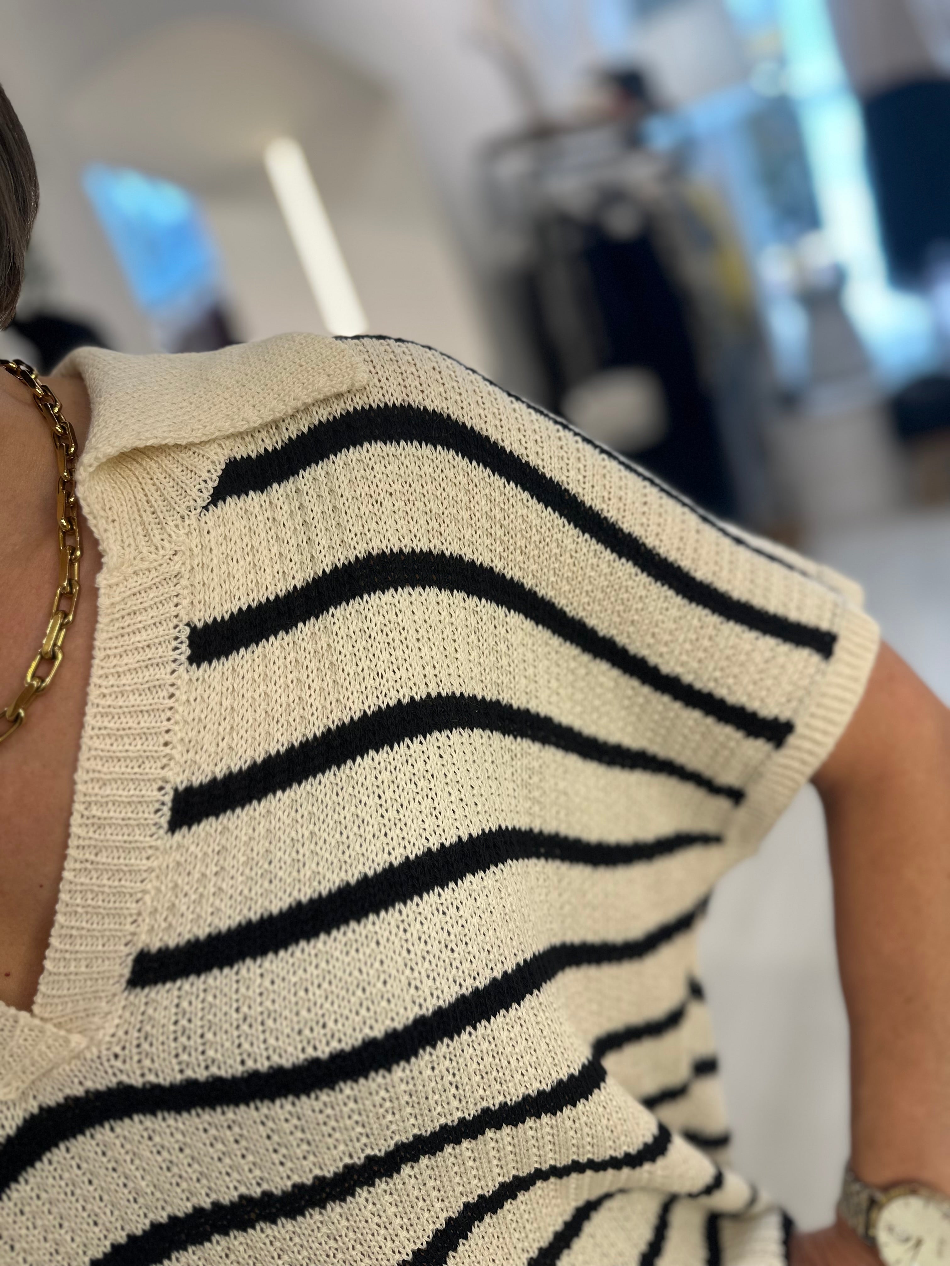 Sienna Striped Cotton Towel Knit