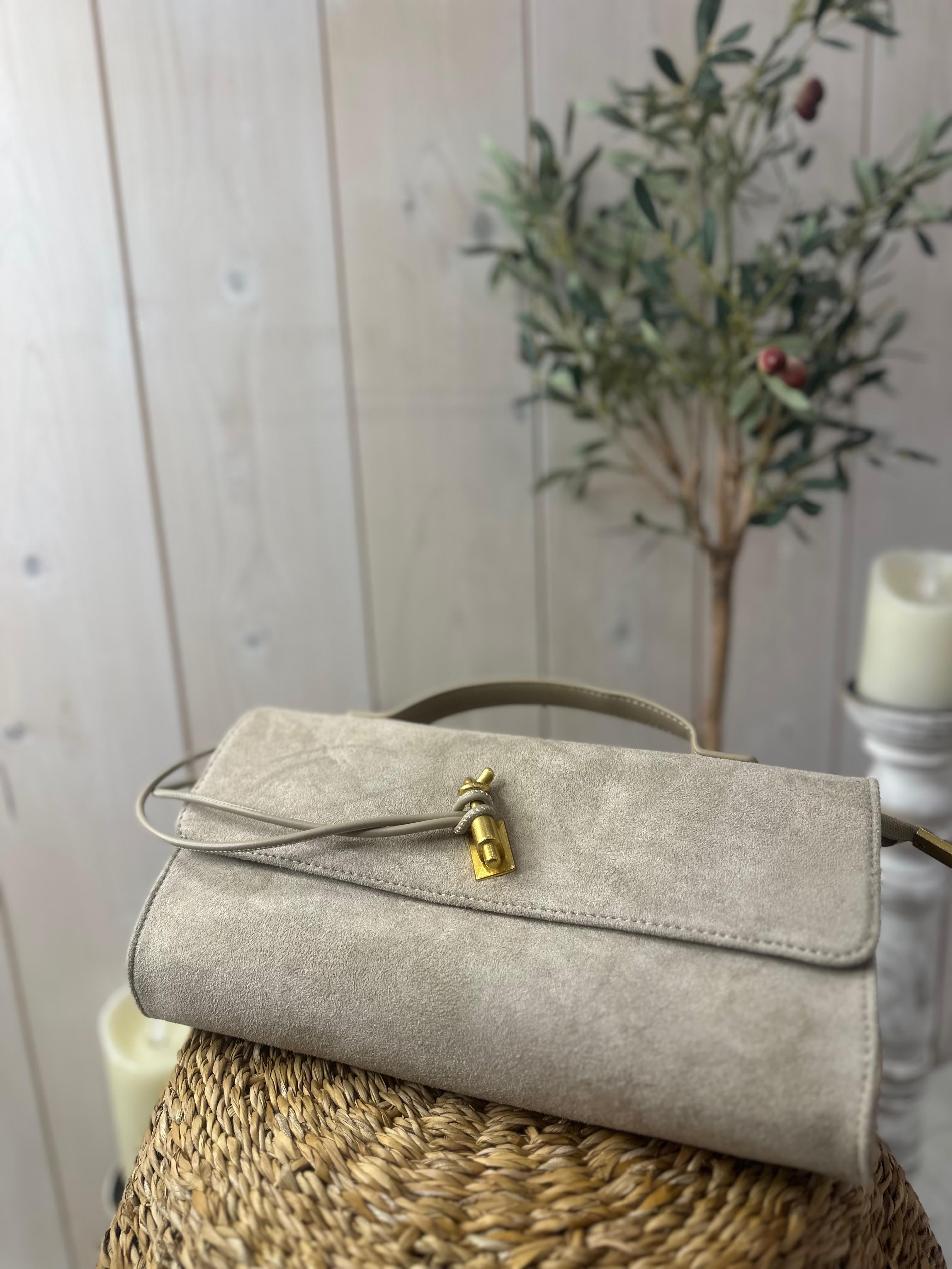 Knotted Catch Suedette Bag