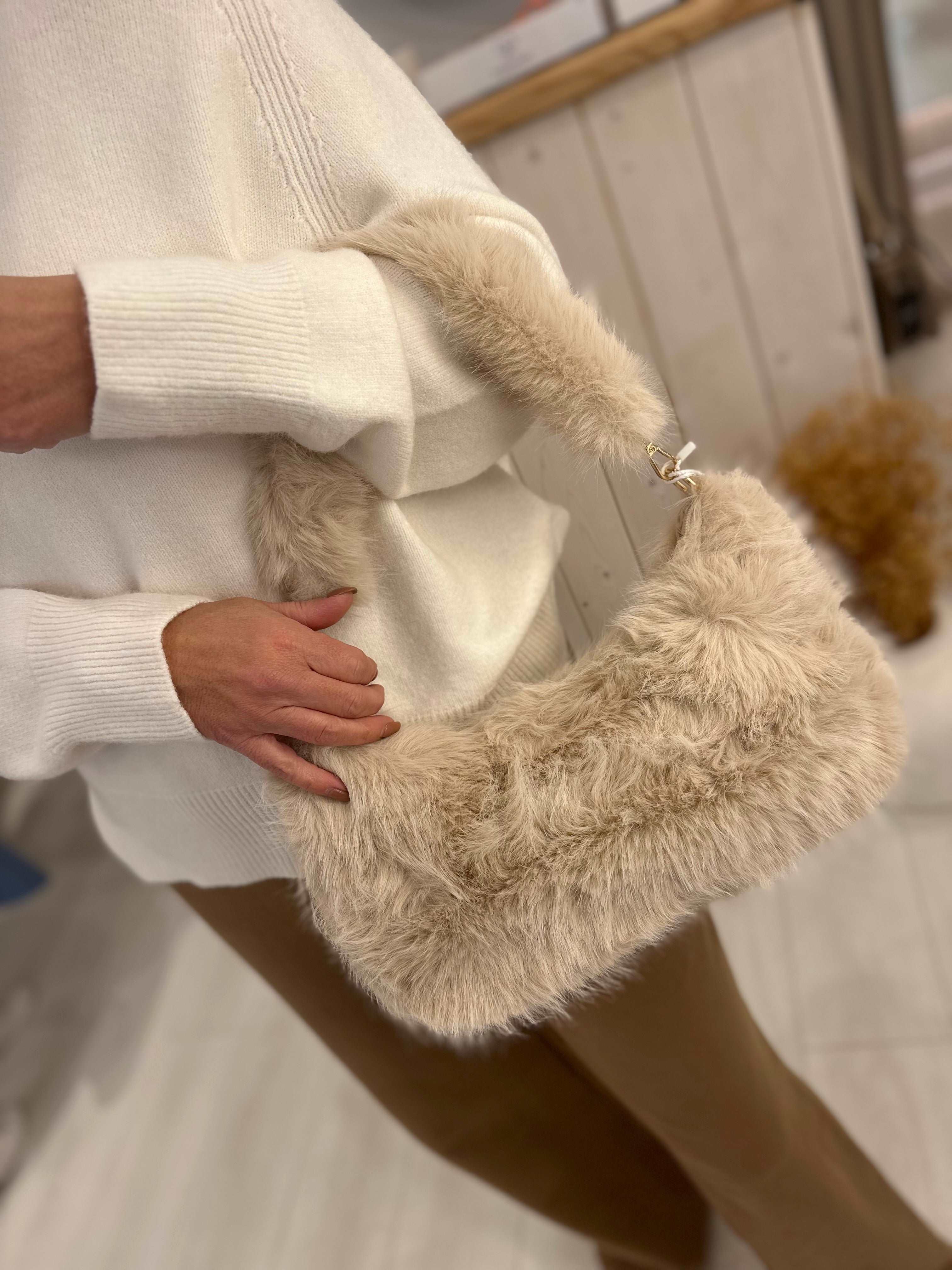 Faux Fur Shoulder Bag