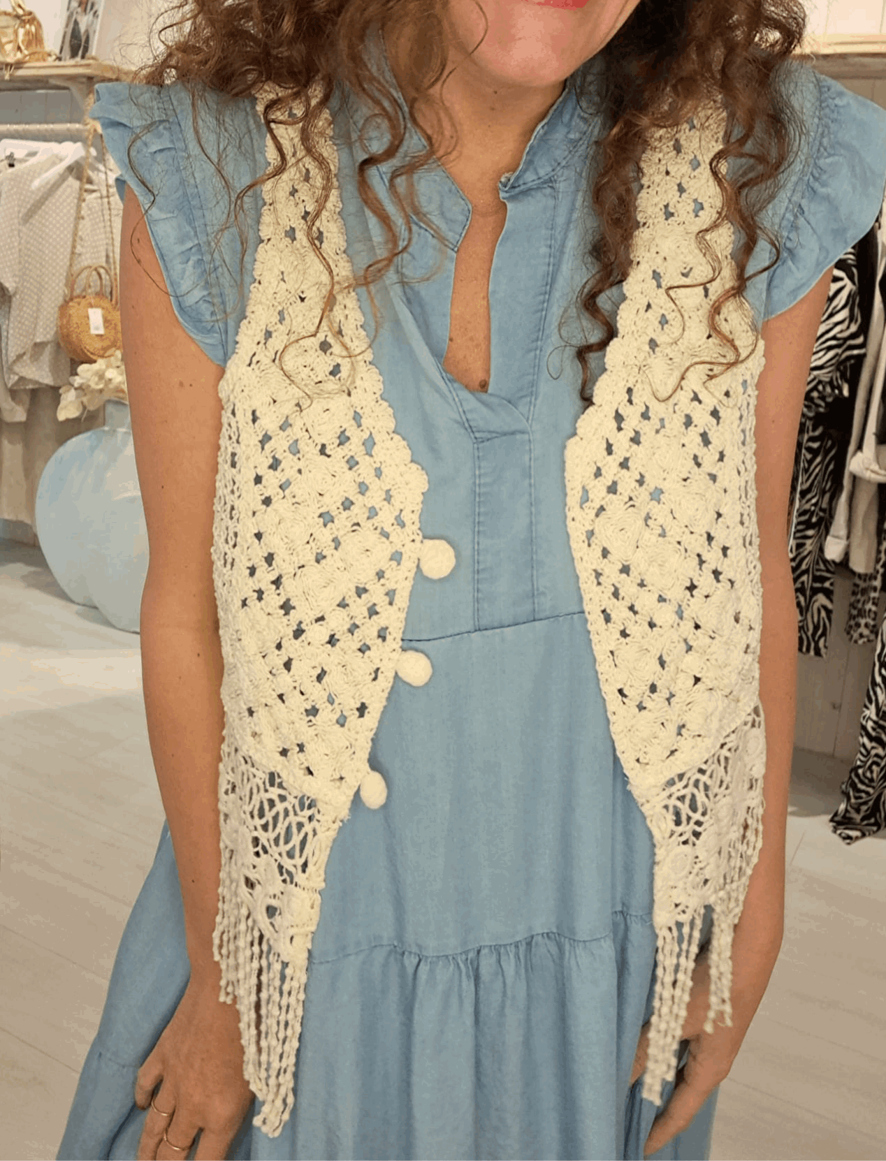 Imani Crochet Waistcoat