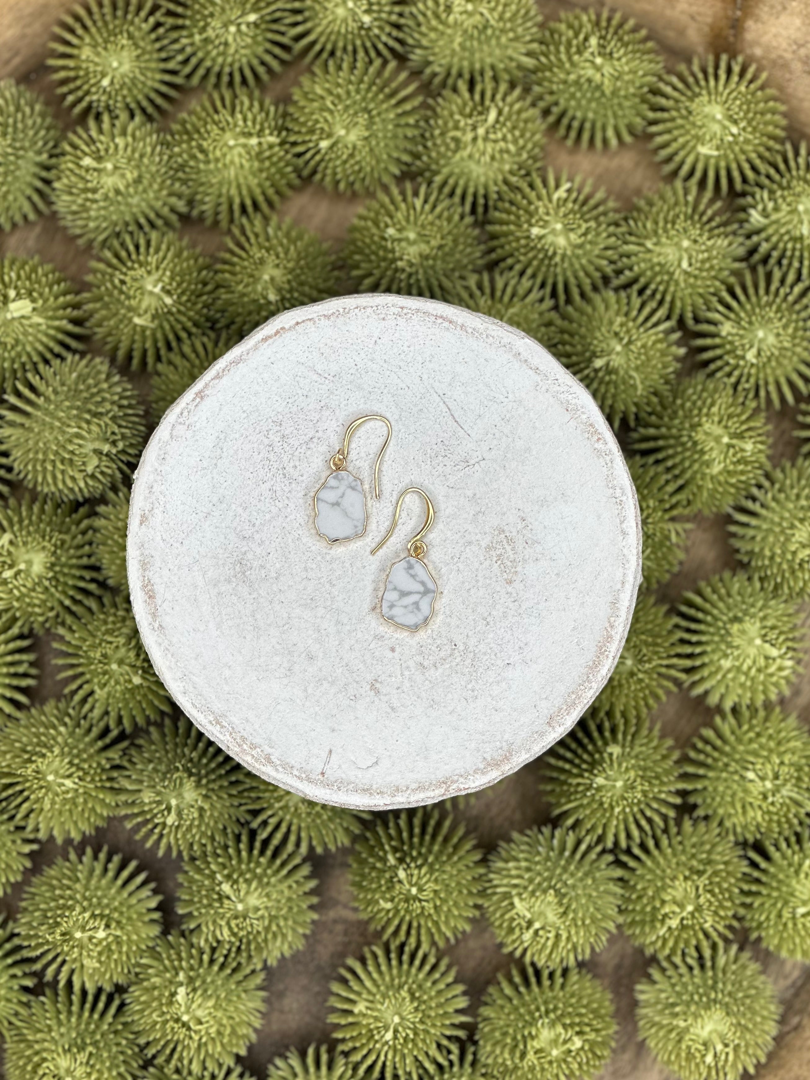 Howlite Stone earrings