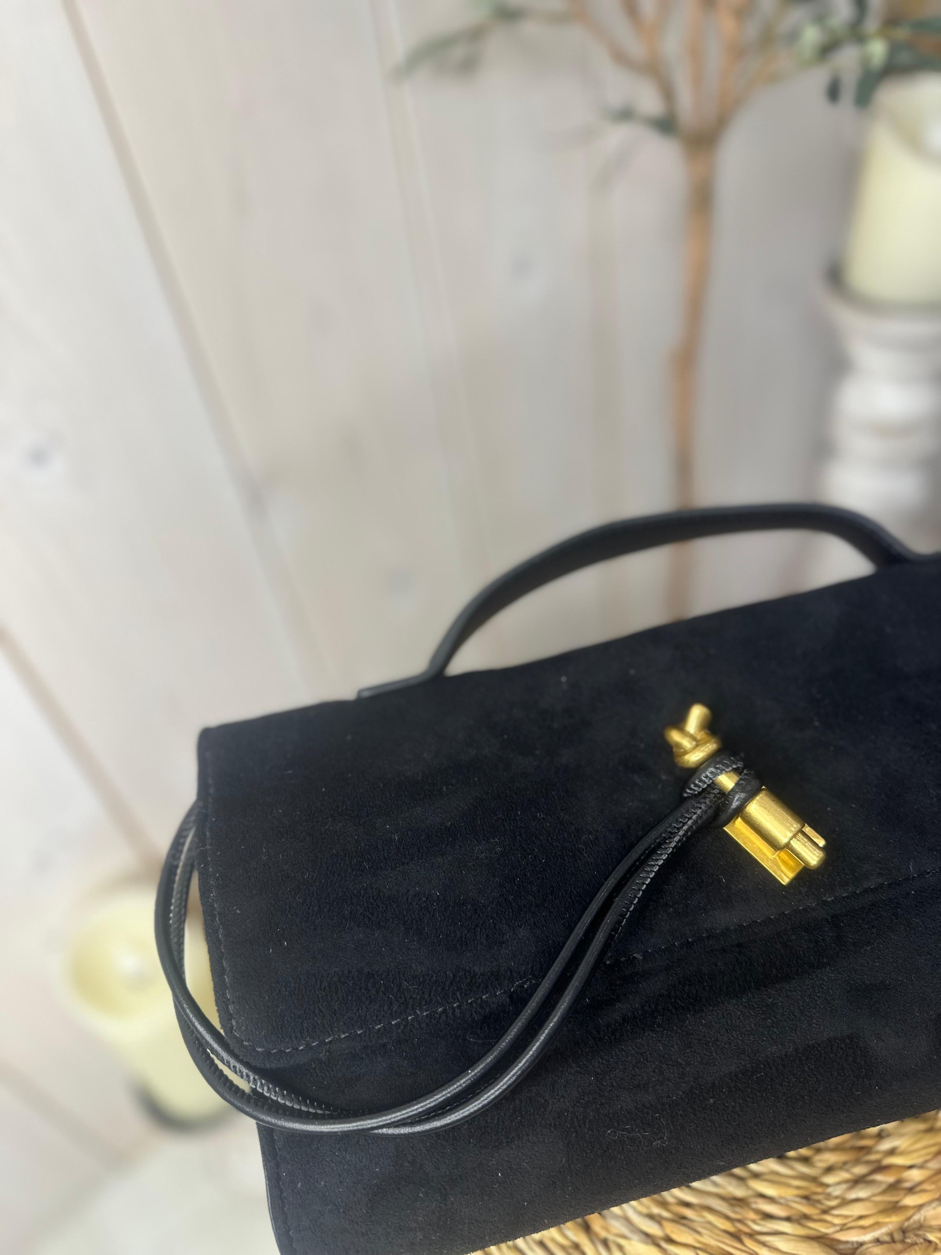 Knotted Catch Suedette Bag