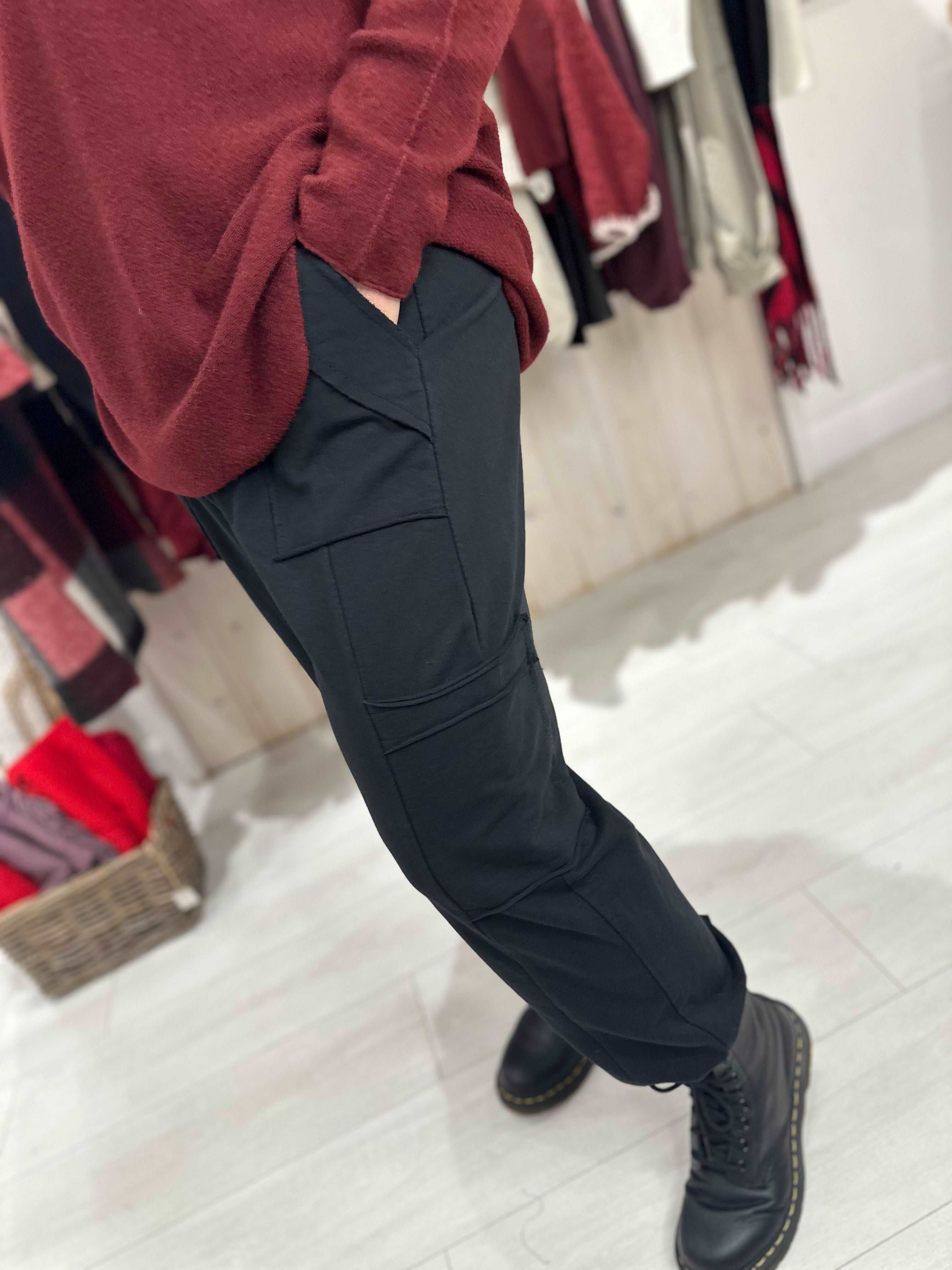 Exposed Hem Joggers