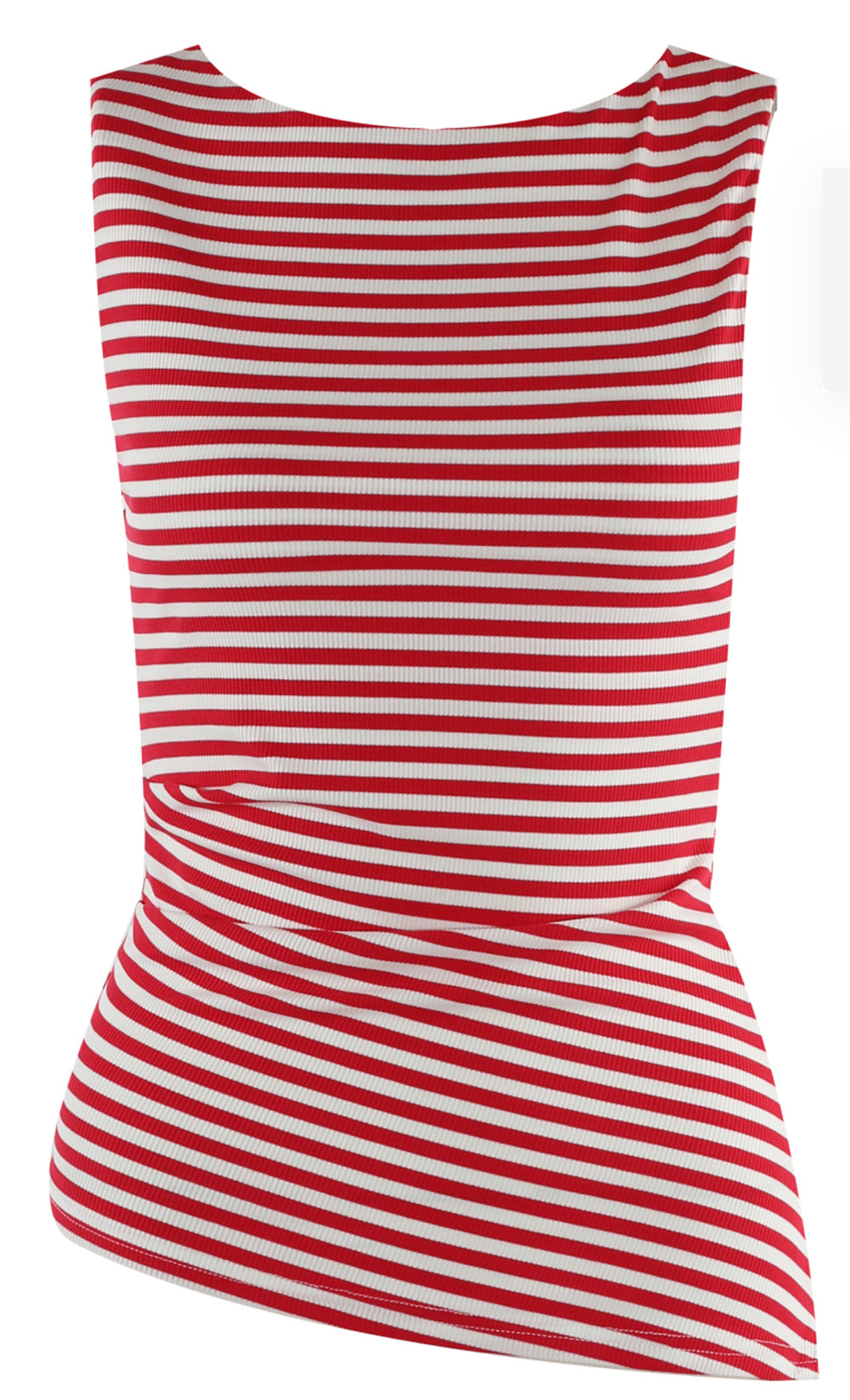 Emery Striped Asymmetric Top