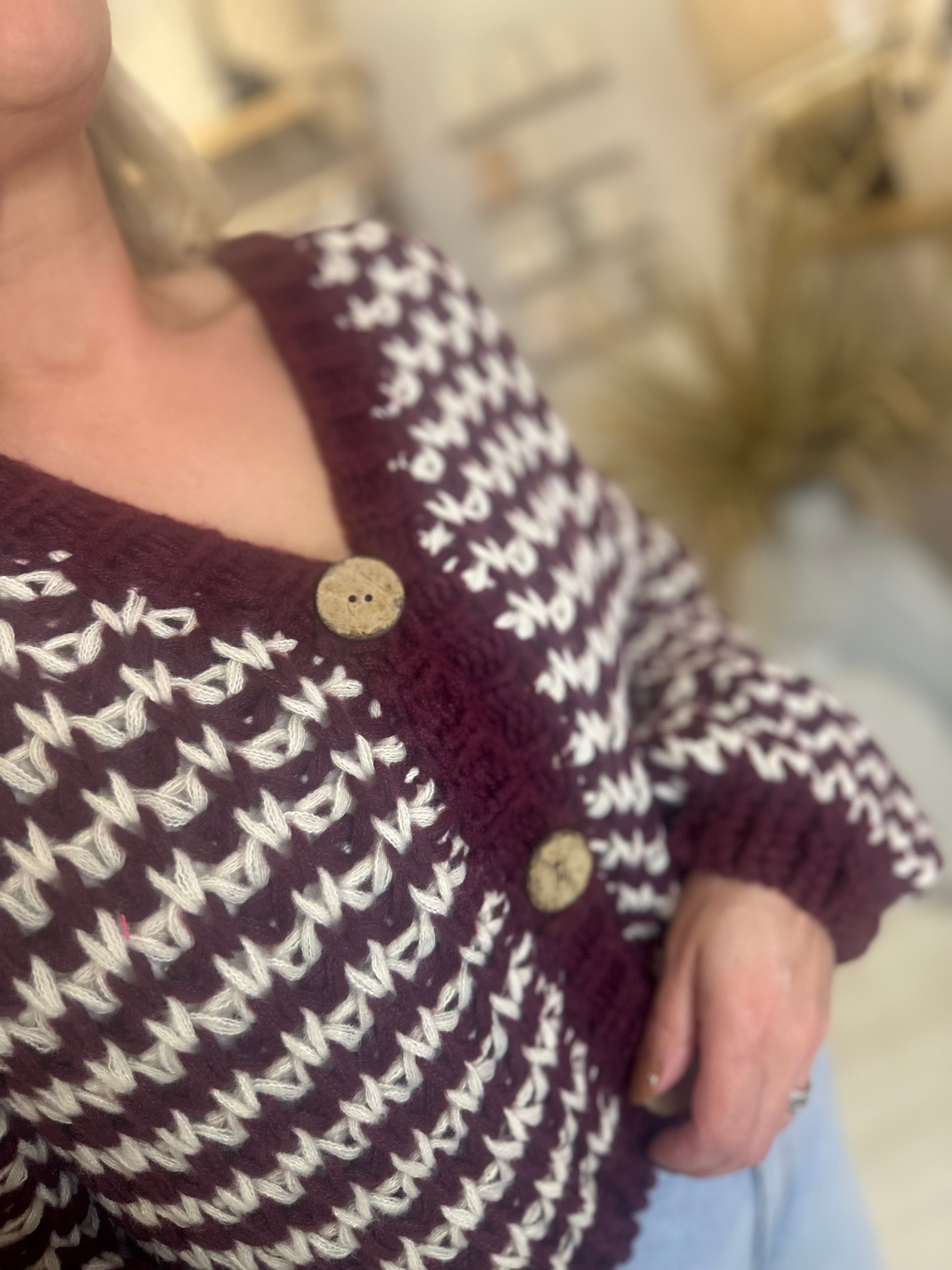 Suzetta Chunky Striped Cardigan