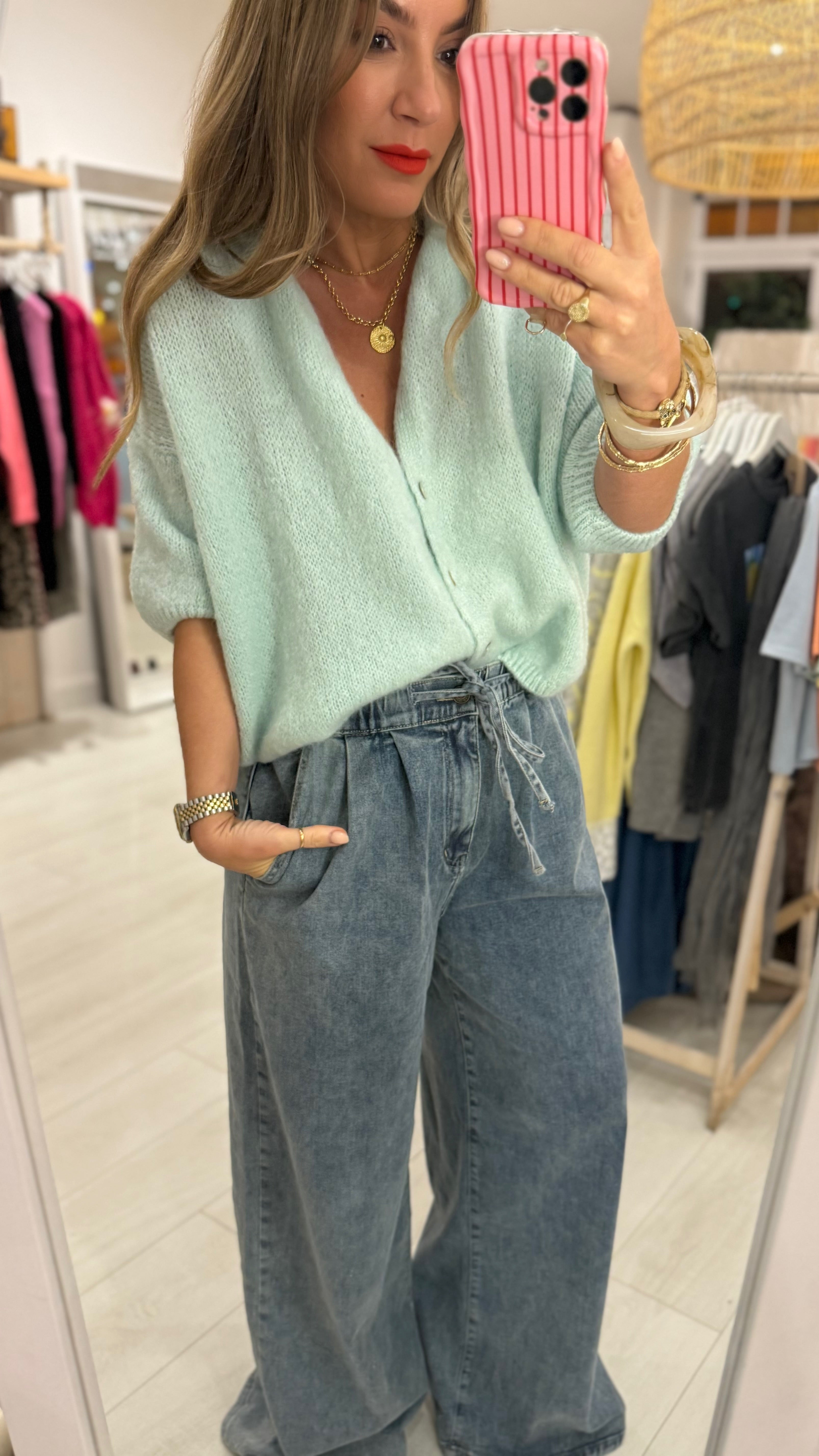 Maddie Mohair Short Sleeved Cardigan