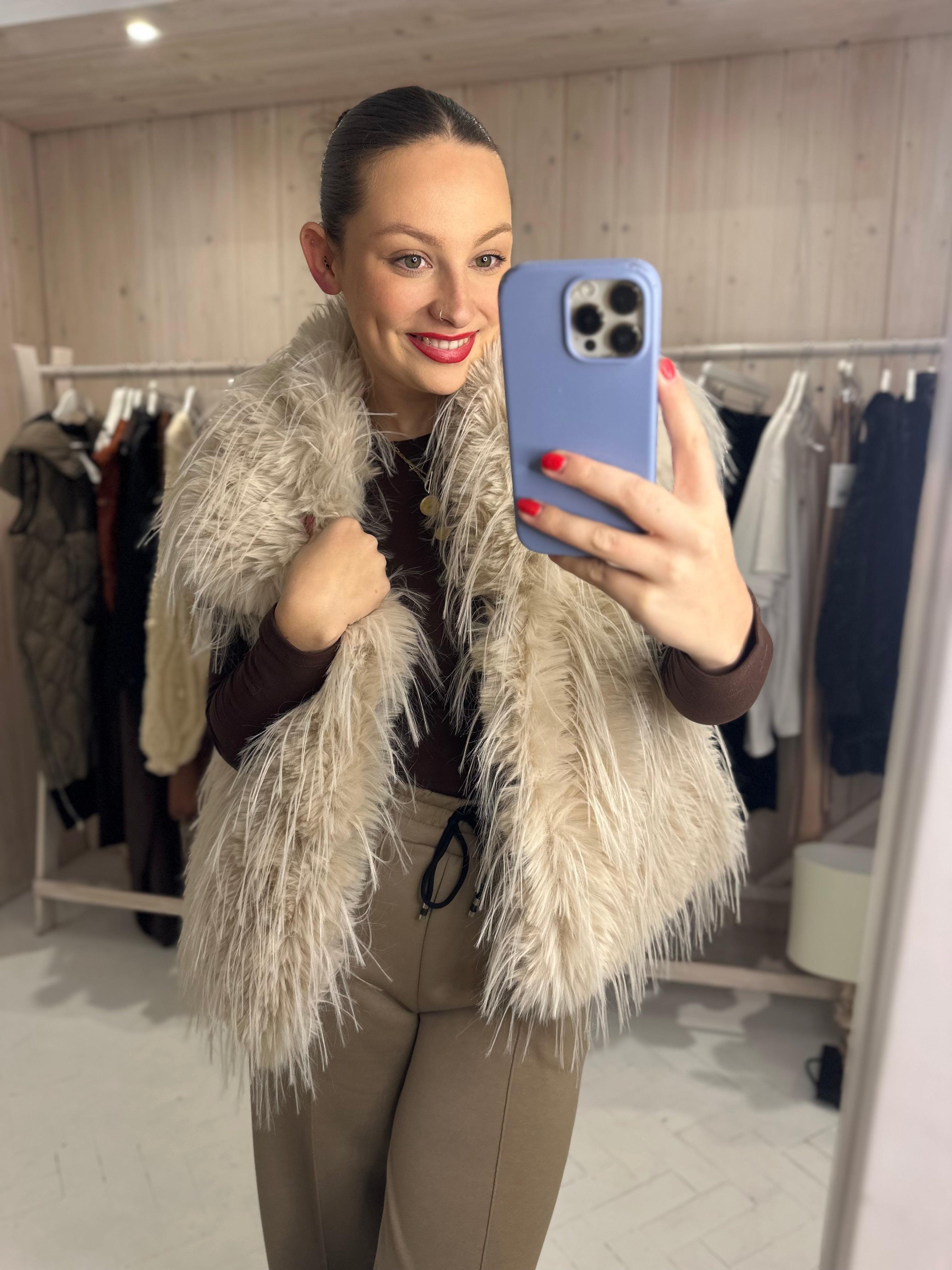 Frankie Faux Fur Boxy Gilet