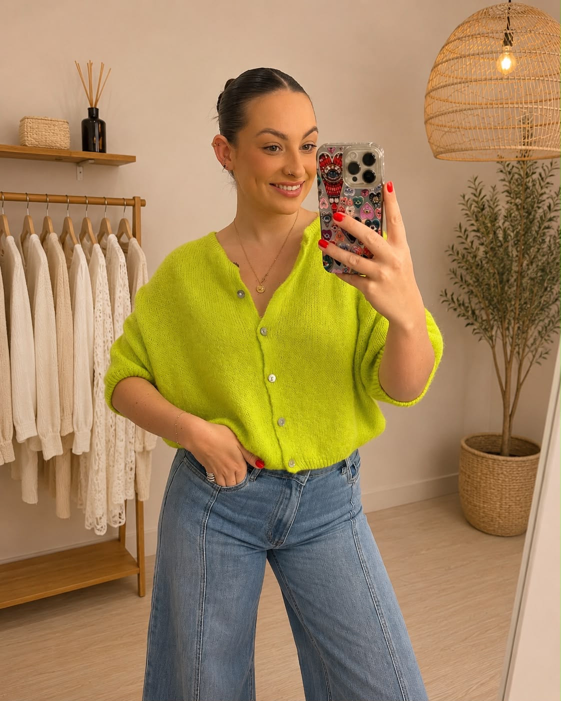 Maddie Mohair Short Sleeved Cardigan