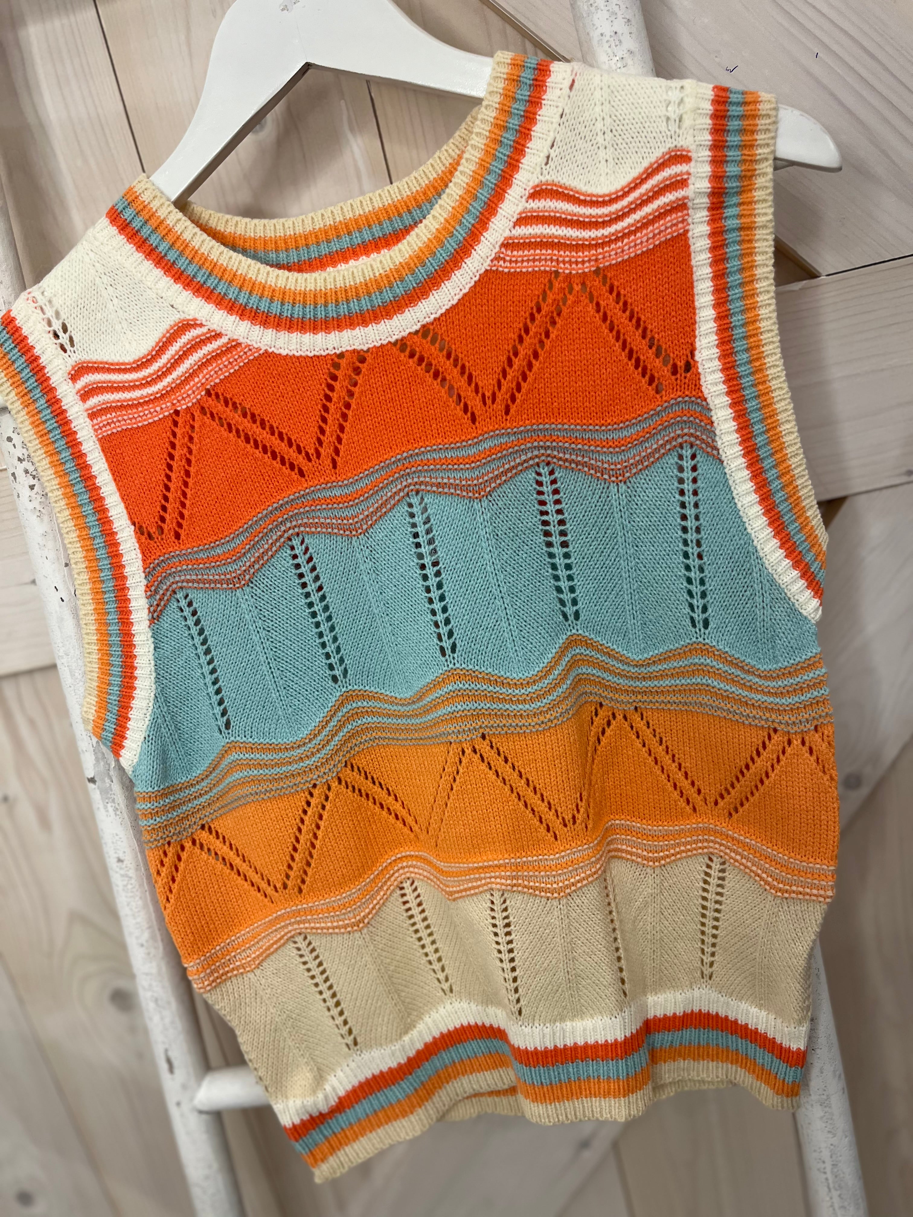 Leanne Patterned Tank Knit