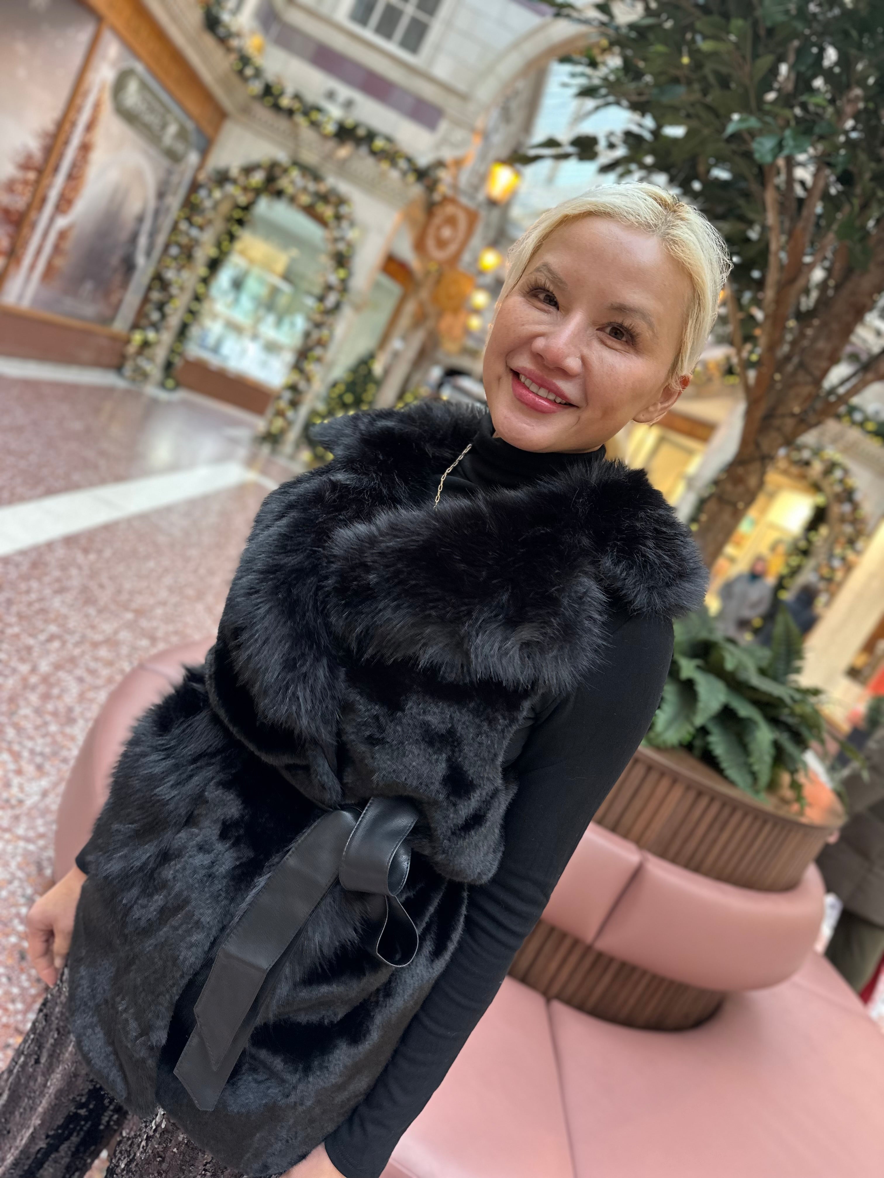 Harriet Faux Fur Vest Coat