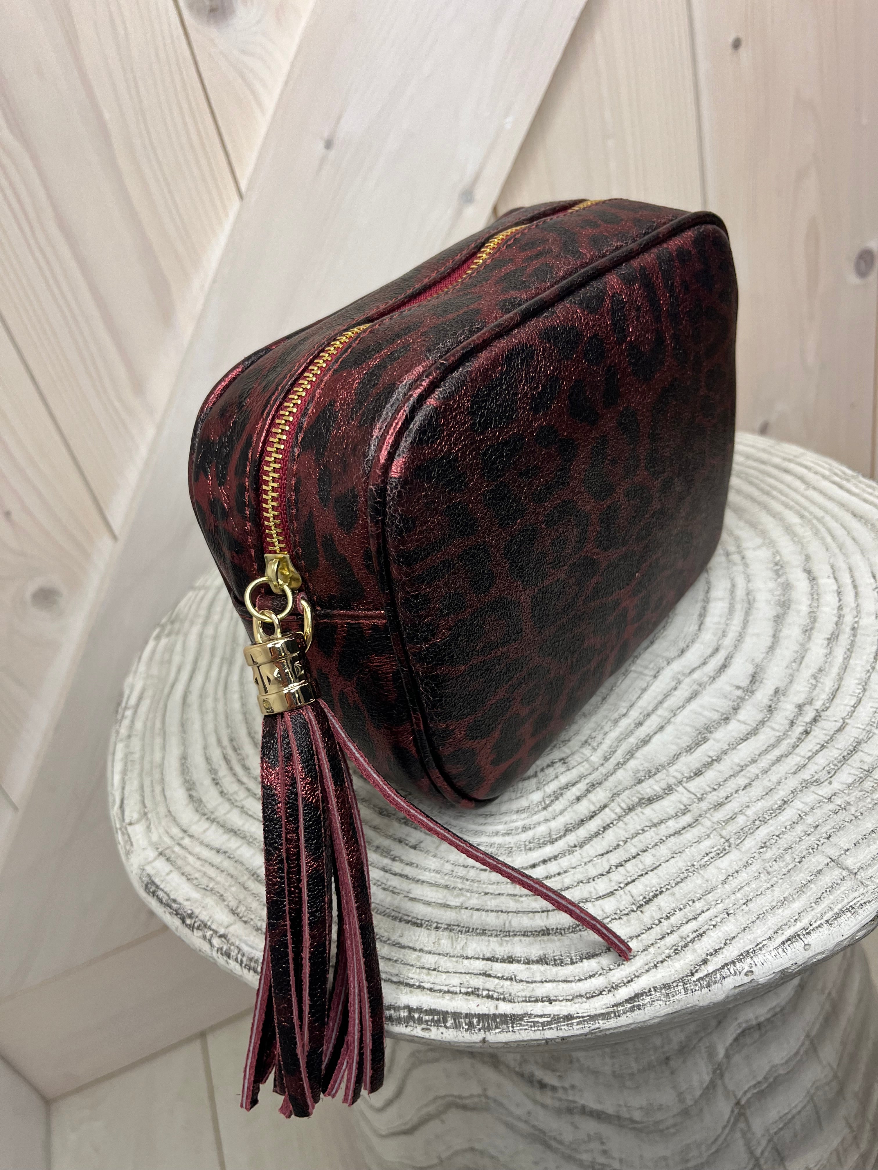 Metallic Leather Camera Bag