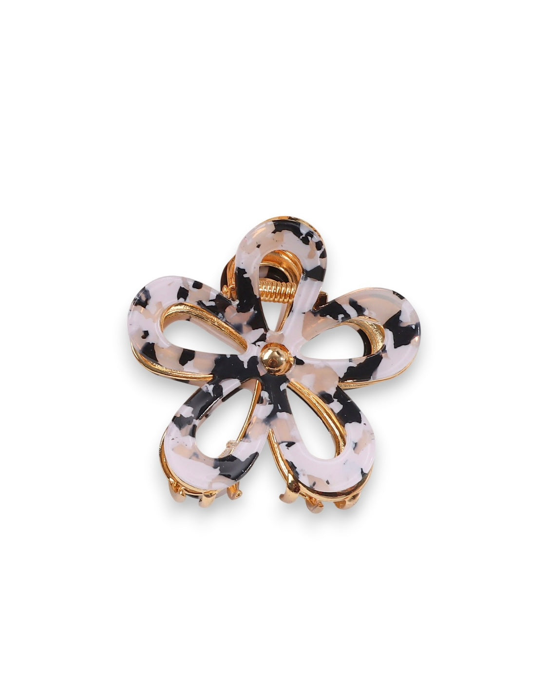 Curved petal flower claw clip
