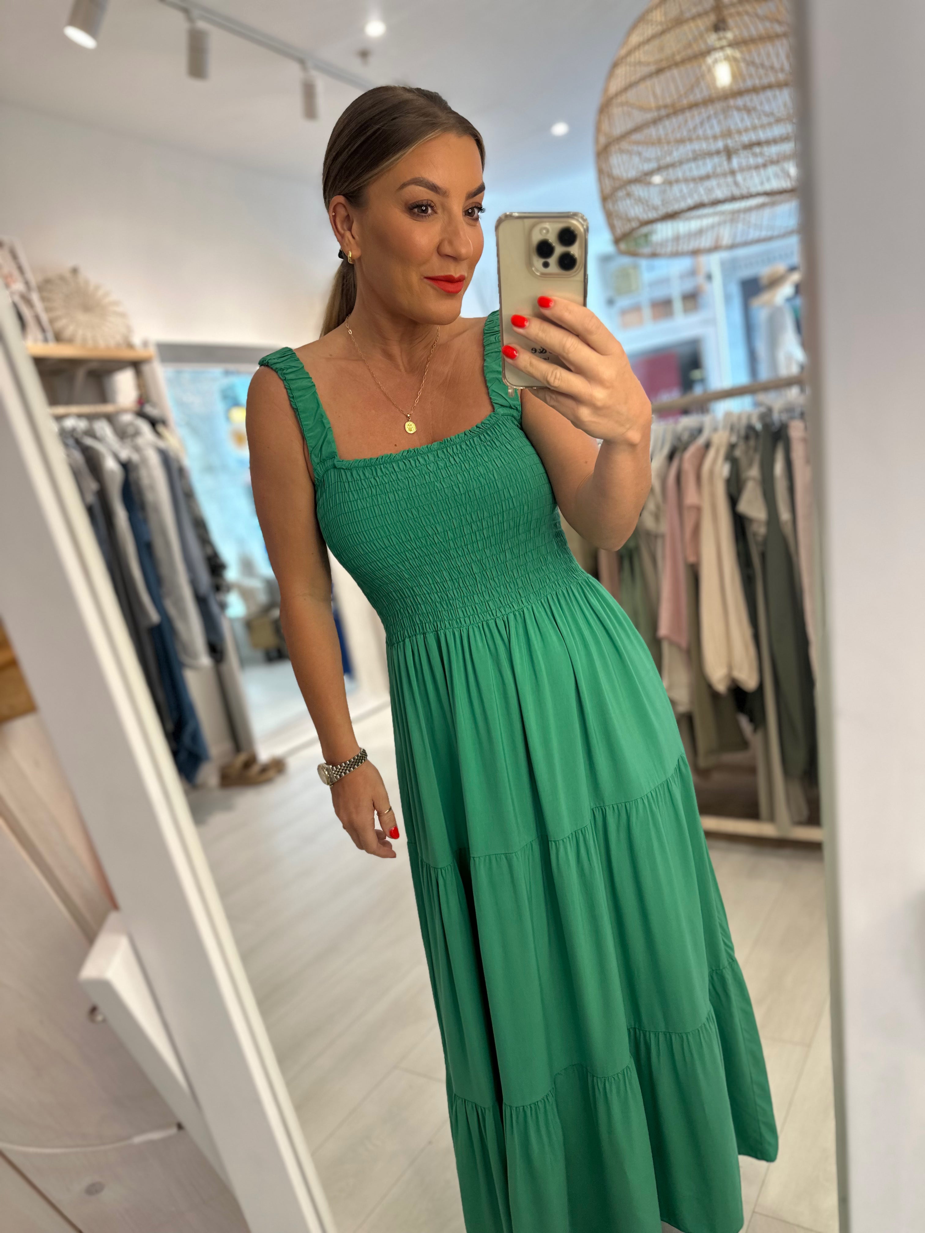 Riva frill sun dress 3/4 Length